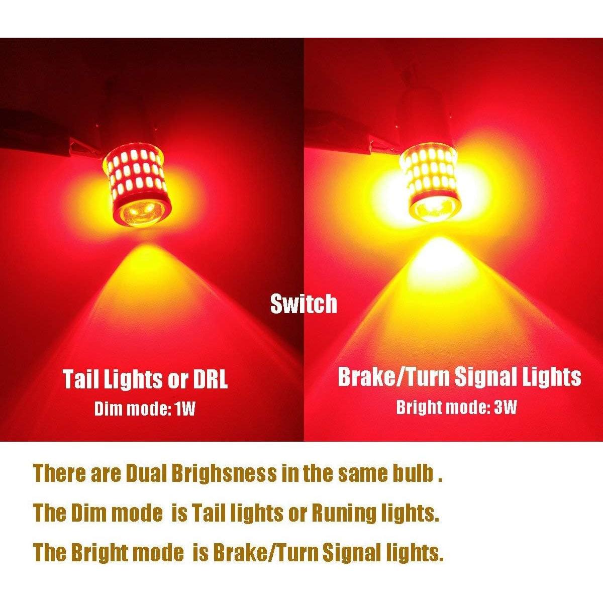 Bombillas LED iBrightstar 1157 Rojo Brillante 2 Piezas