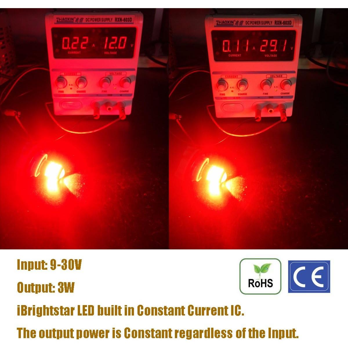 Bombillas LED iBrightstar 1157 Rojo Brillante 2 Piezas