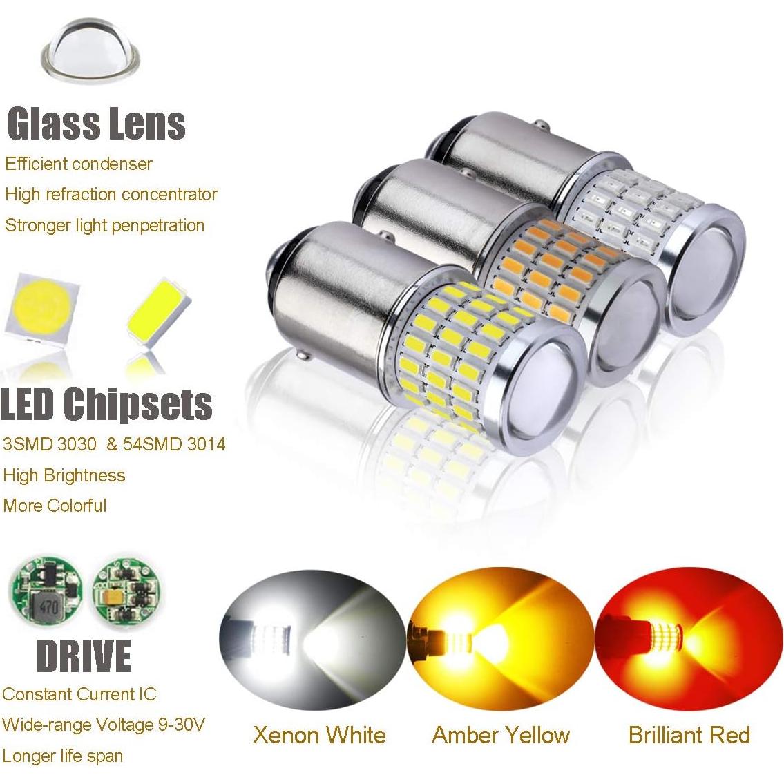 Bombillas LED iBrightstar 1157 Rojo Brillante 2 Piezas