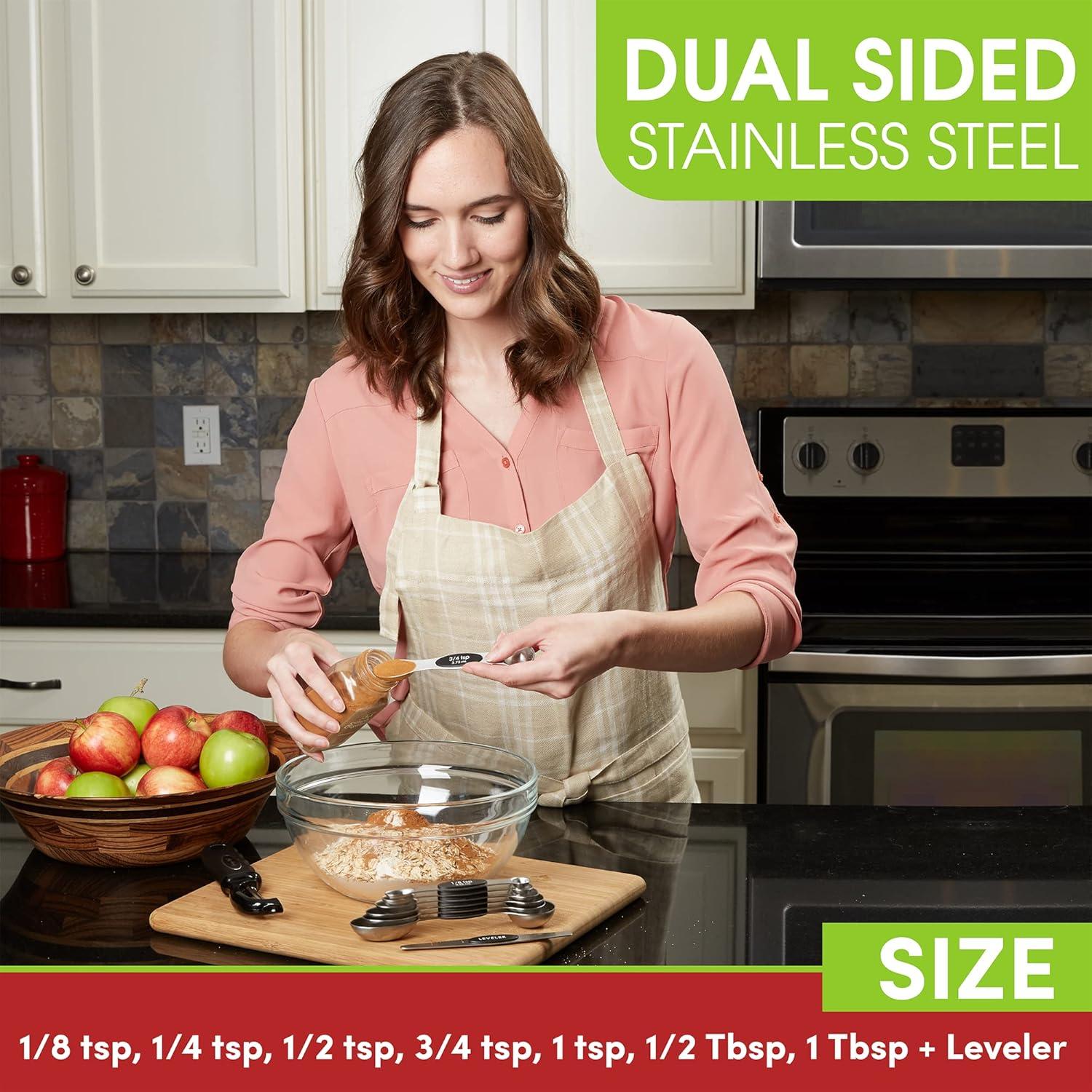 Juego de Cucharas Medidoras Magnéticas Spring Chef 8 Piezas