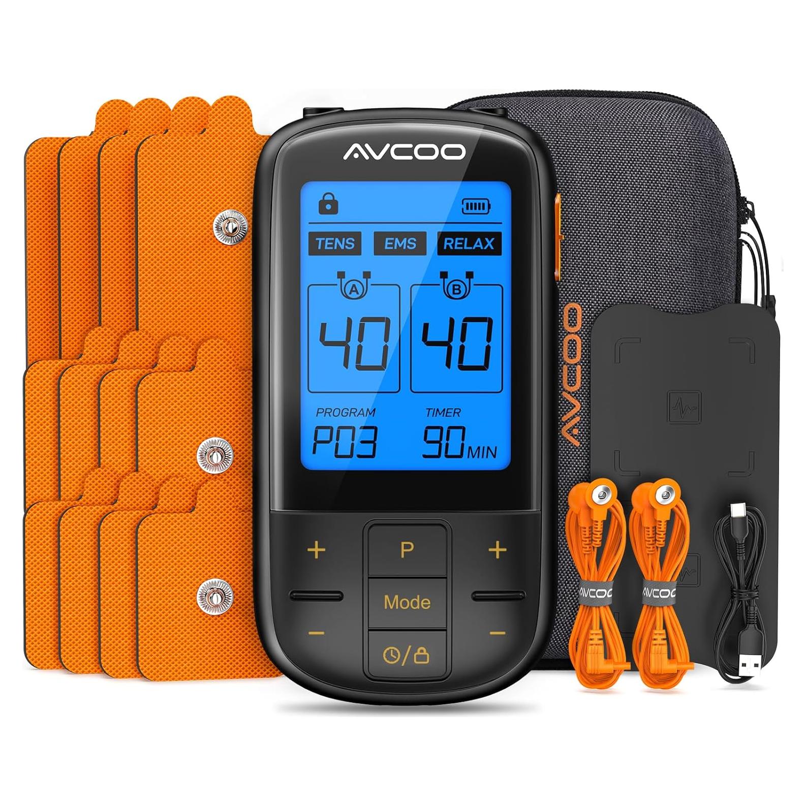 Estimulador Muscular TENS AVCOO 3 en 1 32 Modos 40 Intensidades