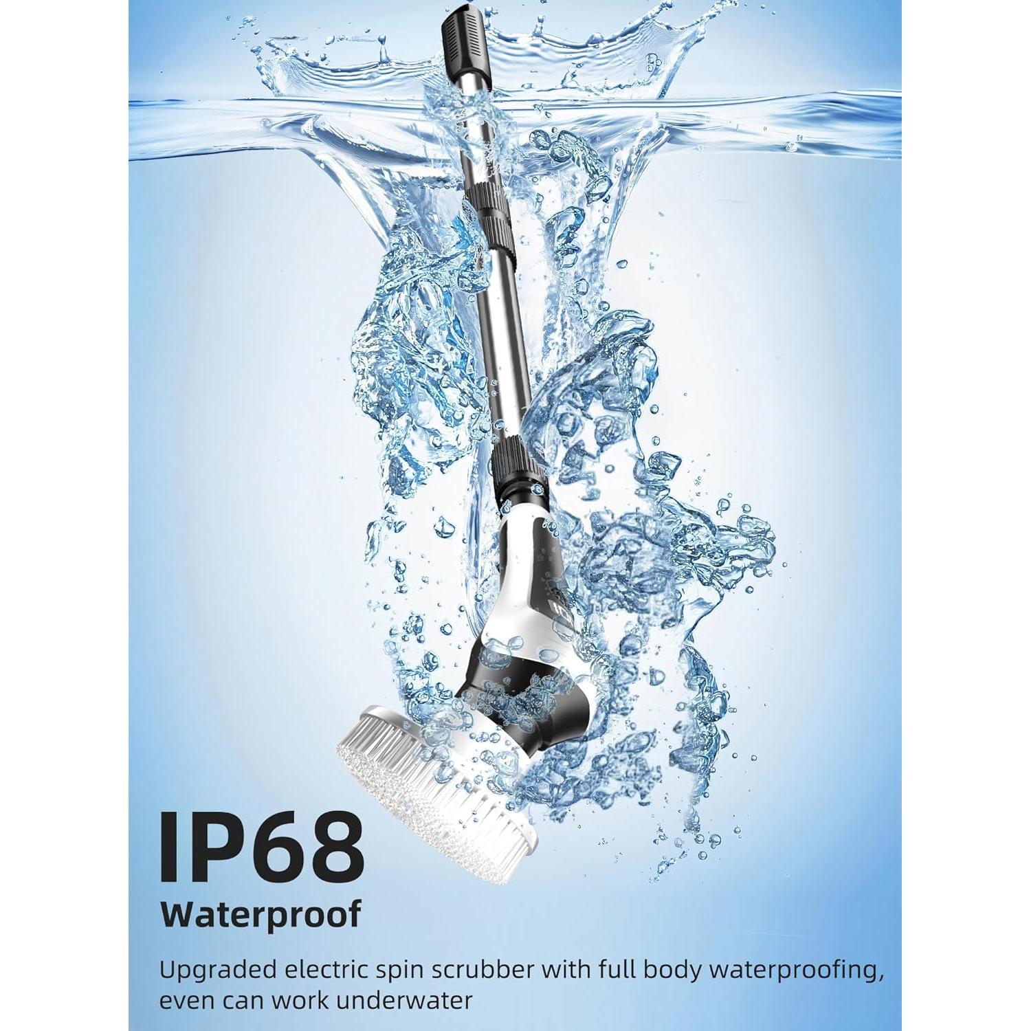 Cepillo Eléctrico Giratorio EMETE DB-1002 con 8 Cabezas y Pantalla