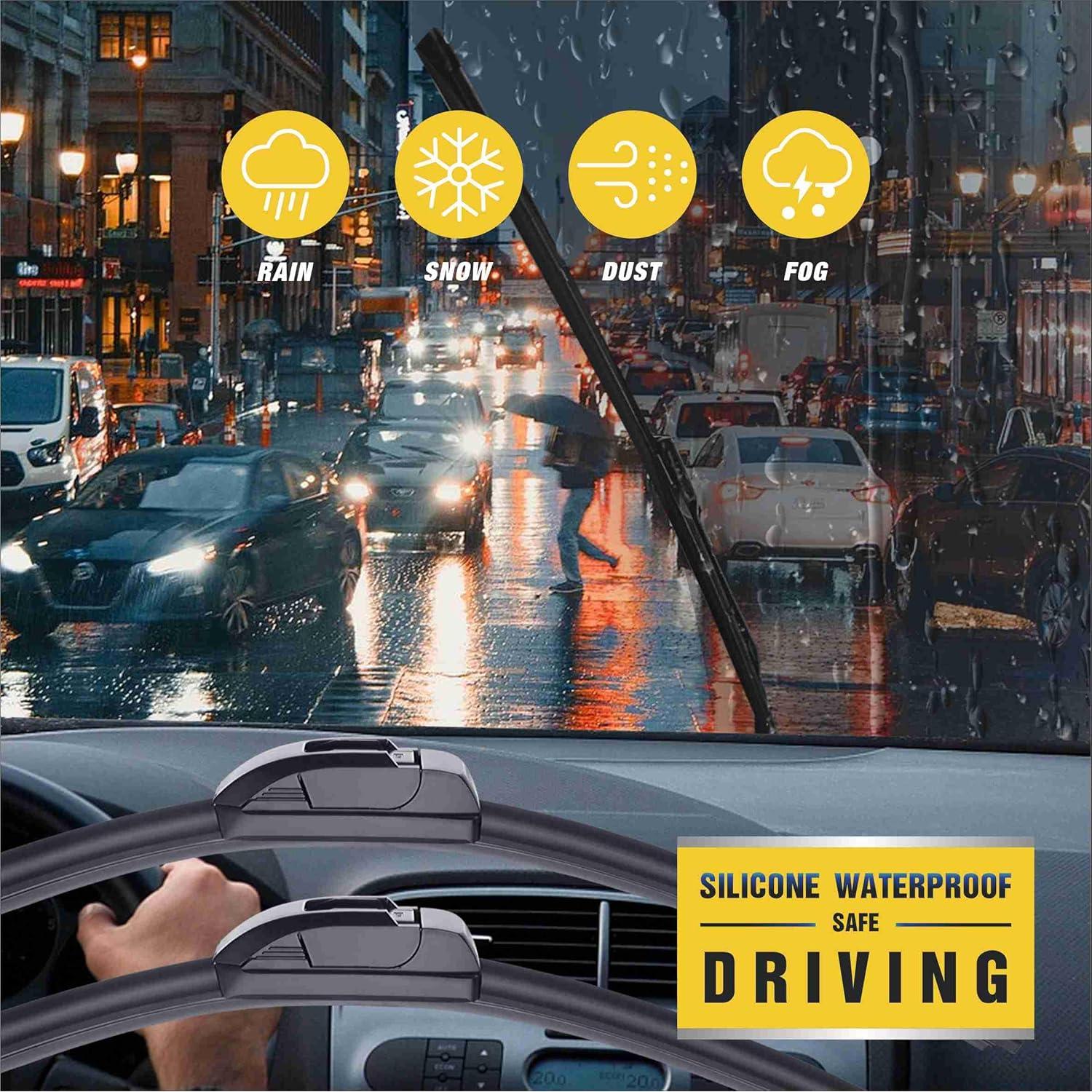 Limpiaparabrisas de Silicona 5 PLUS® 26 y 19 cm para Honda y Toyota