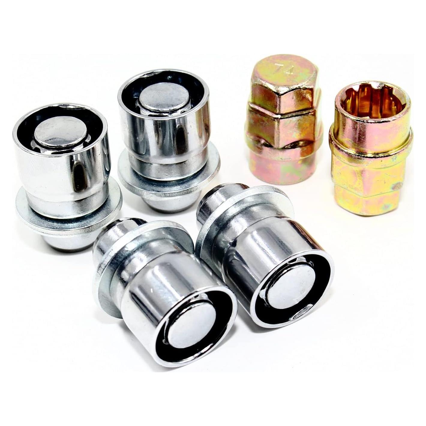 Juego de 4 Tuercas de Rueda Cromadas Veritek 12x1.5mm con Llaves