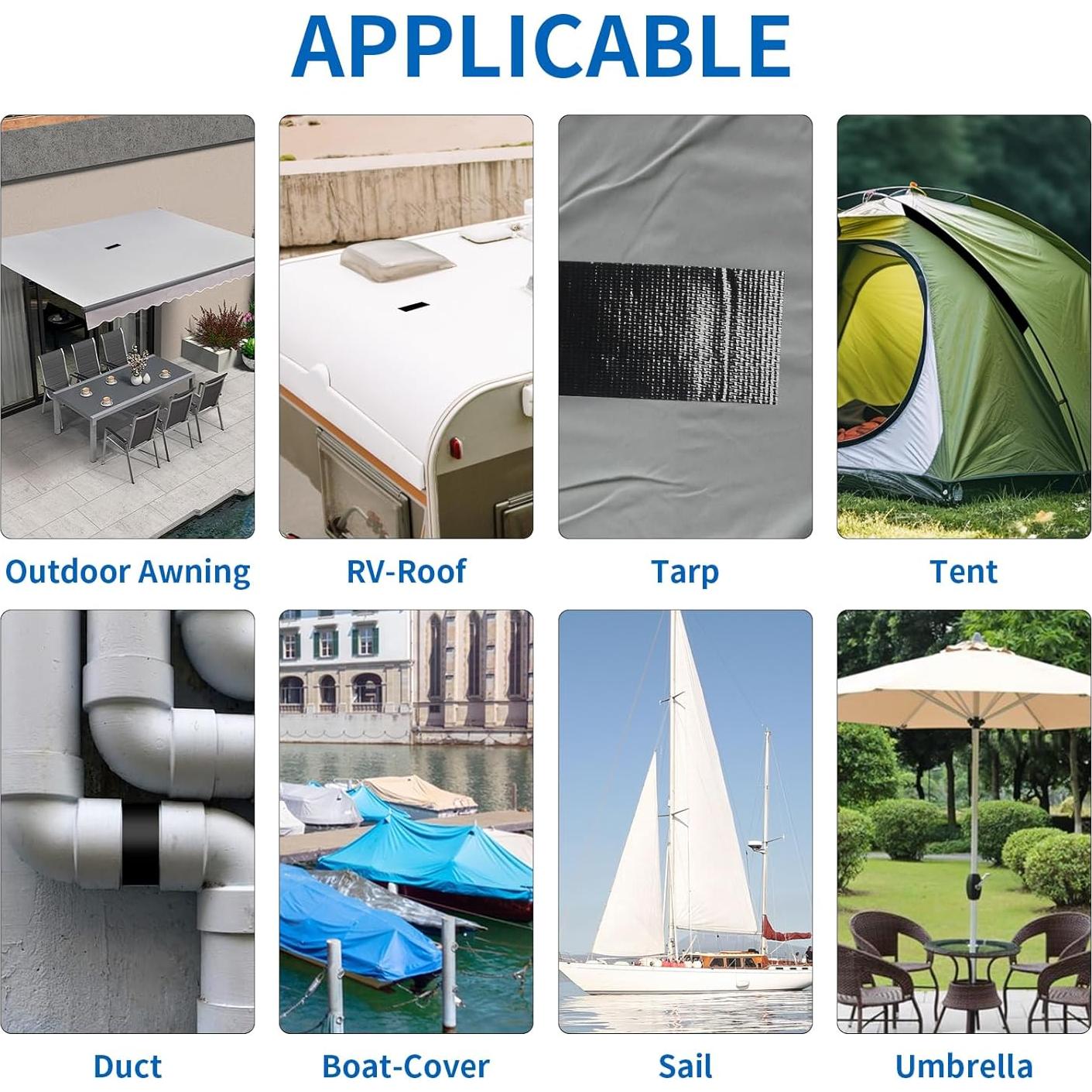 Cinta de Reparación Negra Copatocacy 5.08cm x 7.62m Resistente