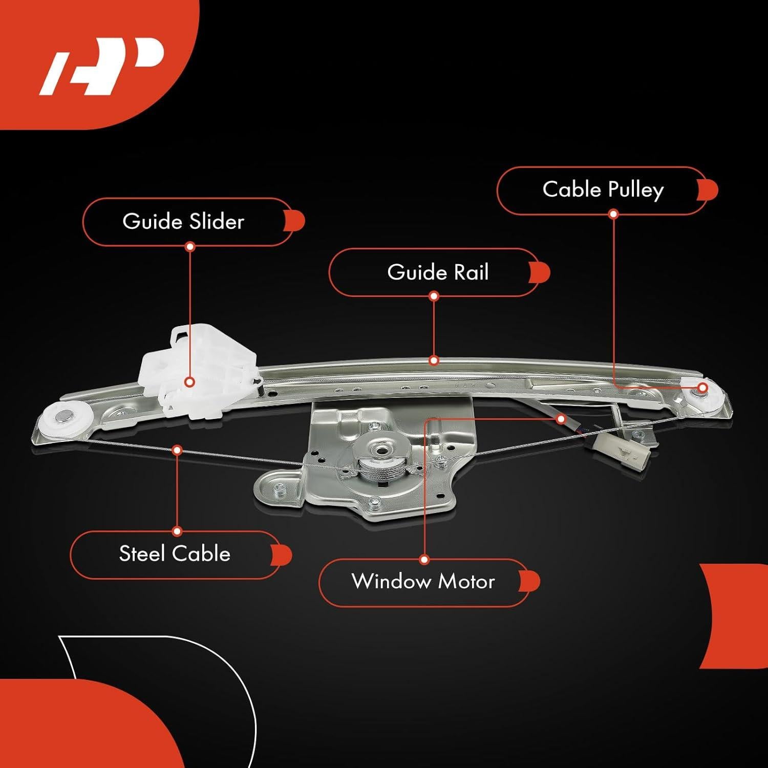 Regulador de Ventana Eléctrico A-Premium Chrysler Pacifica 2004-2008