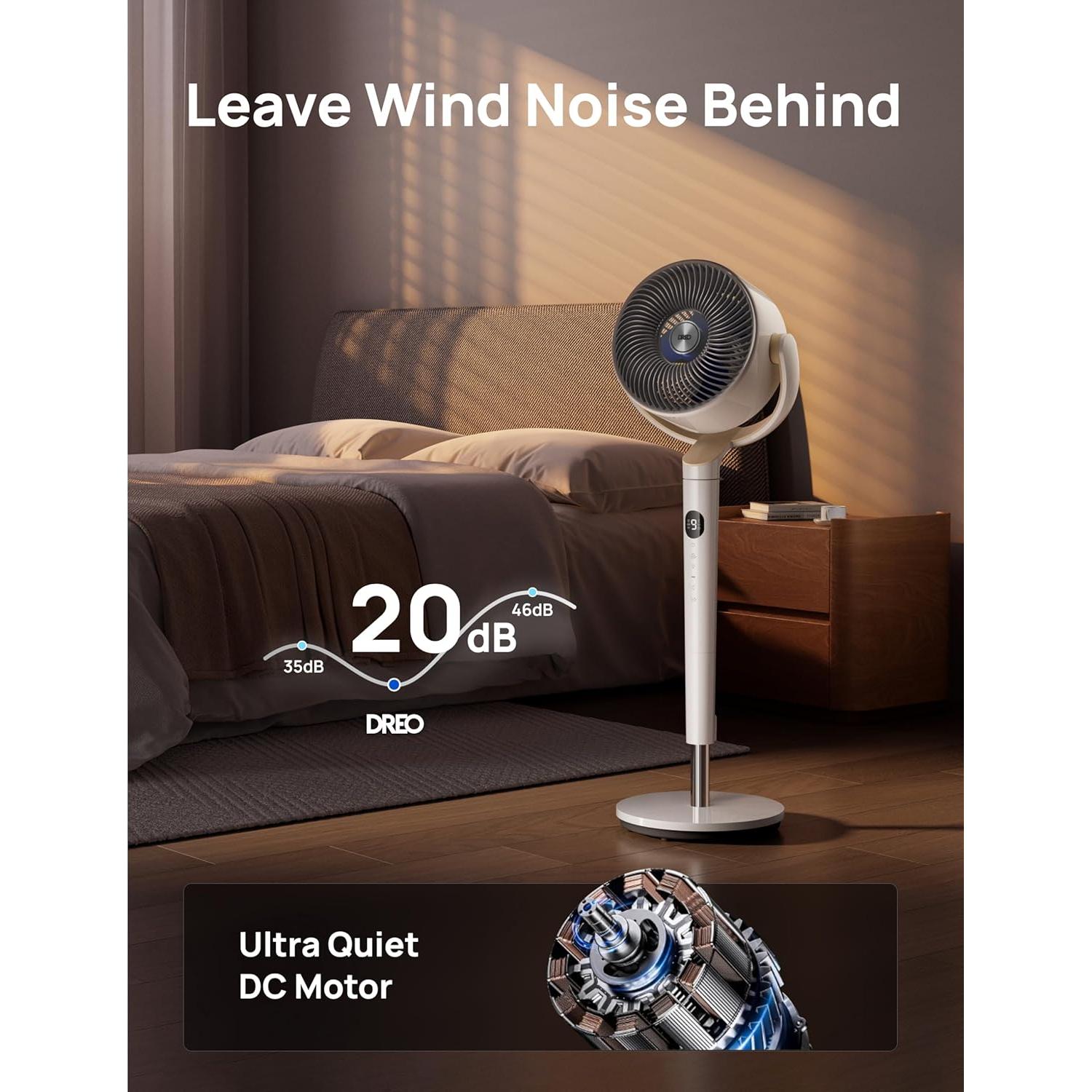 Ventilador de Pedestal Dreo DR-HPF008S Blanco 9 Velocidades 20dB