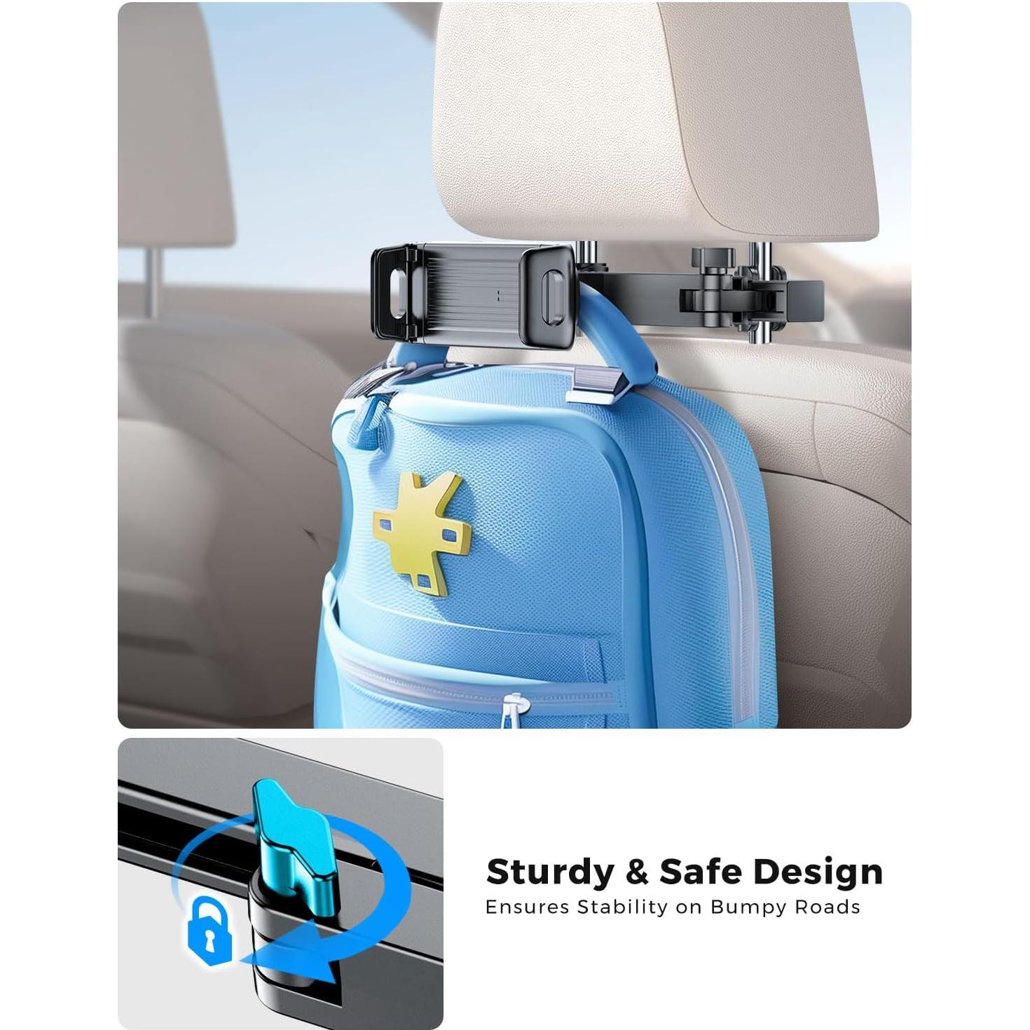 Soporte para Tableta en Reposacabezas eSamcore 4.7-11" Negro