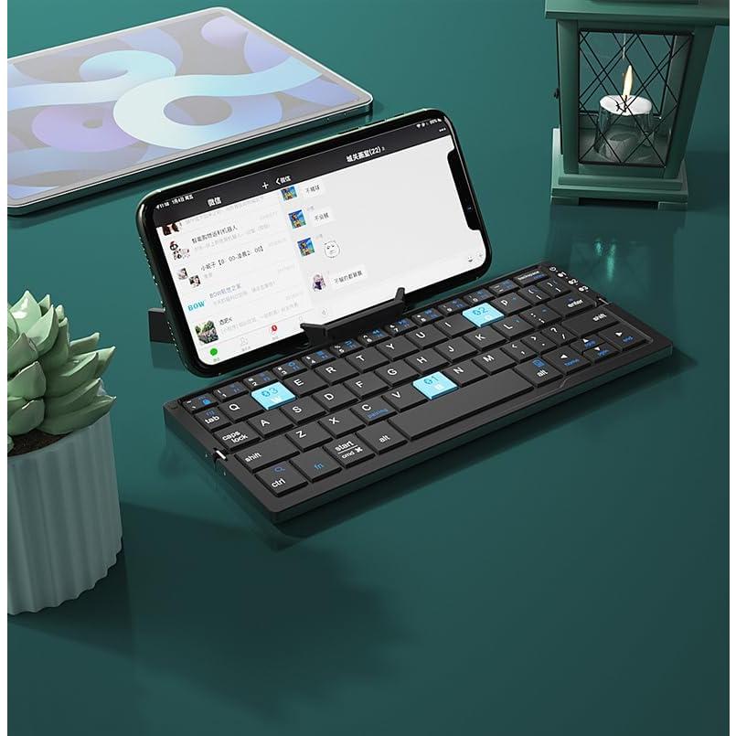 Teclado Bluetooth Plegable JOMAA Silencioso Recargable Negro