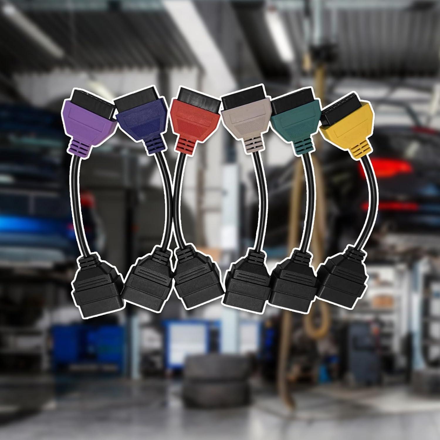 Cable OBD2 VZG para Fiat ECUScan, Adaptador Diagnóstico