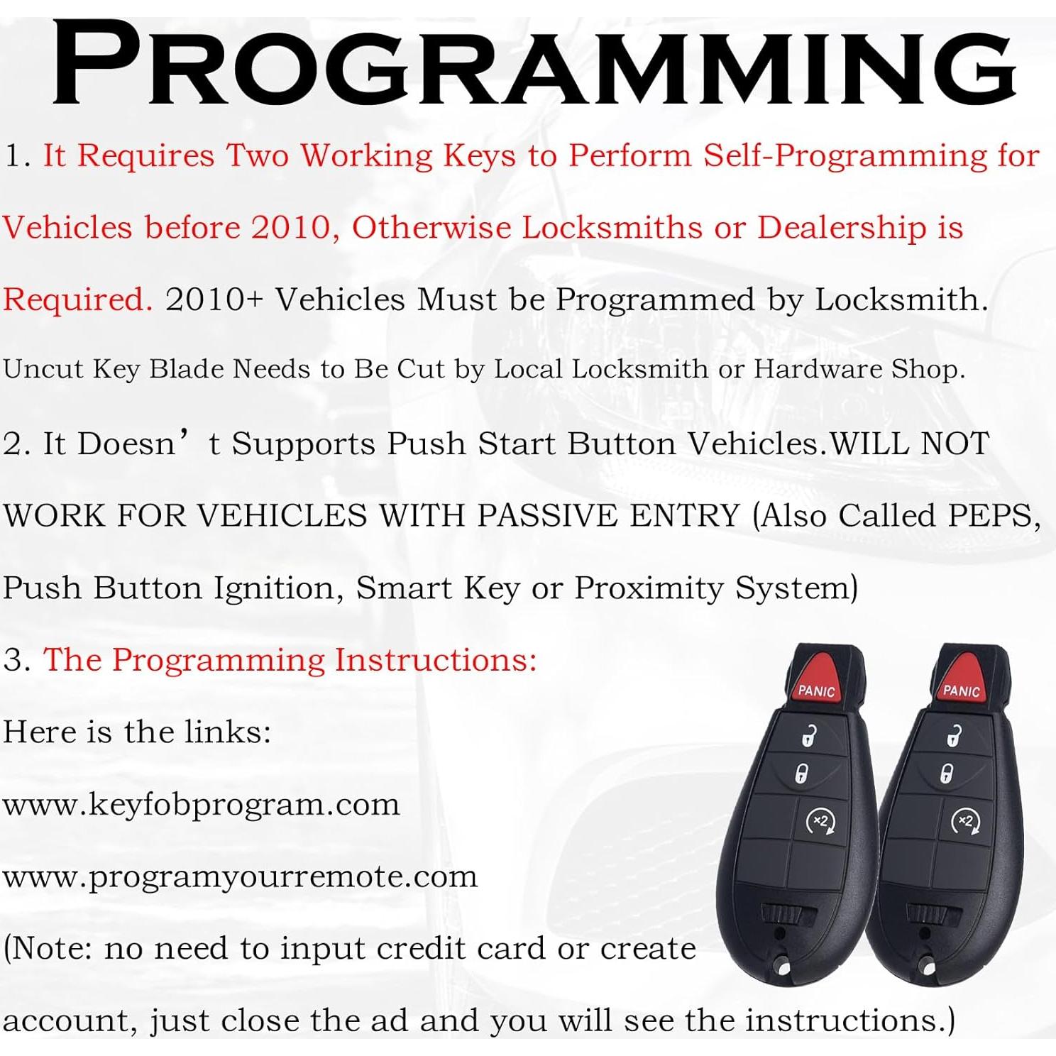 Llave control remoto sin llave Supaland IYZ-C01C para Dodge Jeep