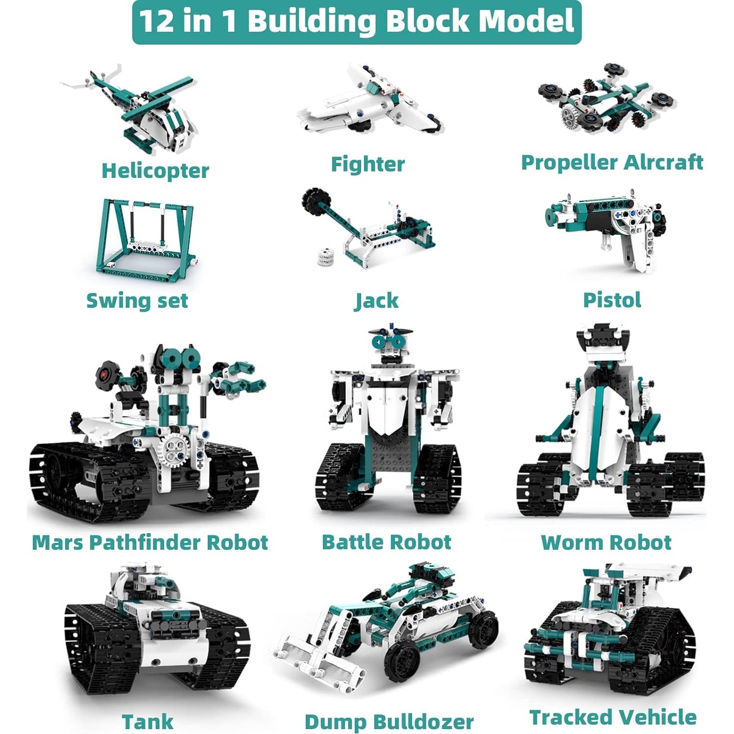 Kit de Robot STEM 12 en 1 K96131 para Niños 6-12 Años
