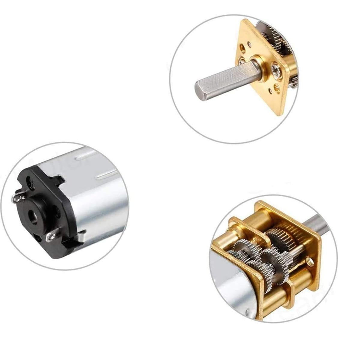 Motor de Engranaje de CC JING 3V 60RPM Metal para Robots (2 PCS)