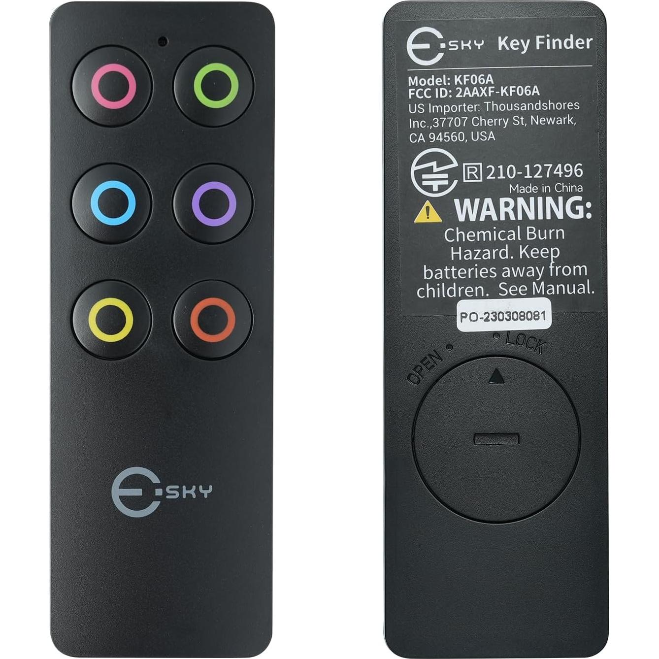 Localizador de Llaves Esky KF-06A con 6 Receptores y Sonido 85dB