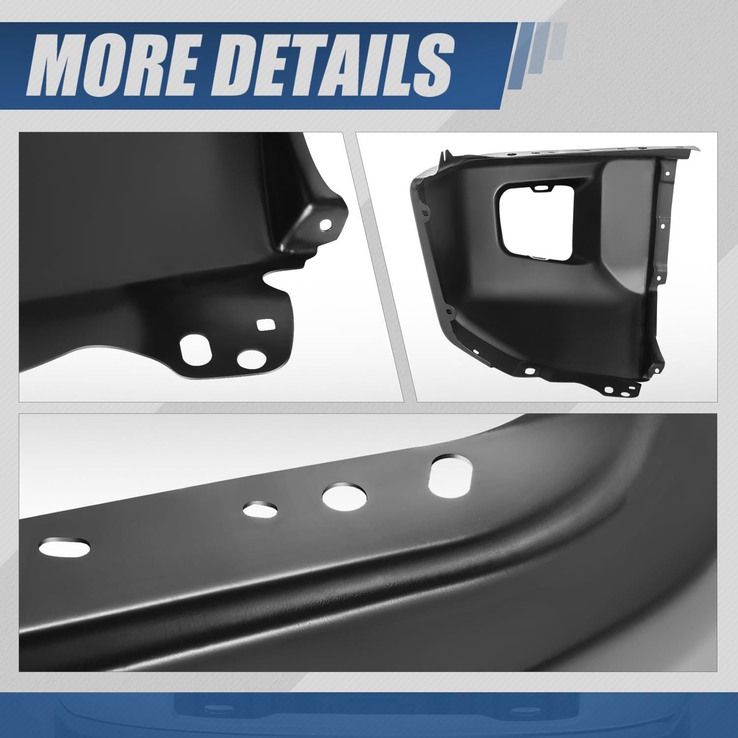 Extremo de Parachoques Frontal Auto Dynasty Toyota Tundra 2014-2021 Izquierdo Negro Mate