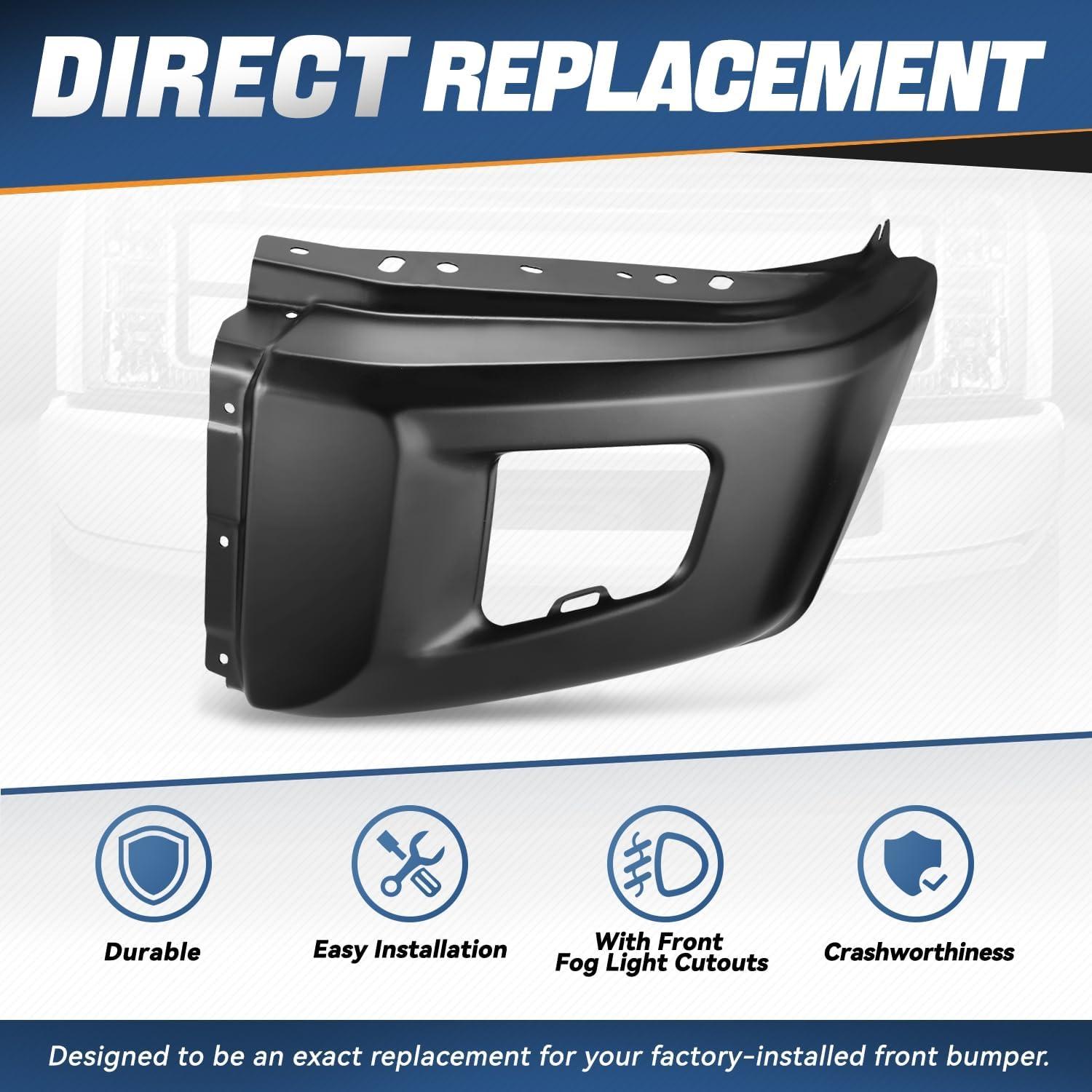 Extremo de Parachoques Frontal Auto Dynasty Toyota Tundra 2014-2021 Izquierdo Negro Mate