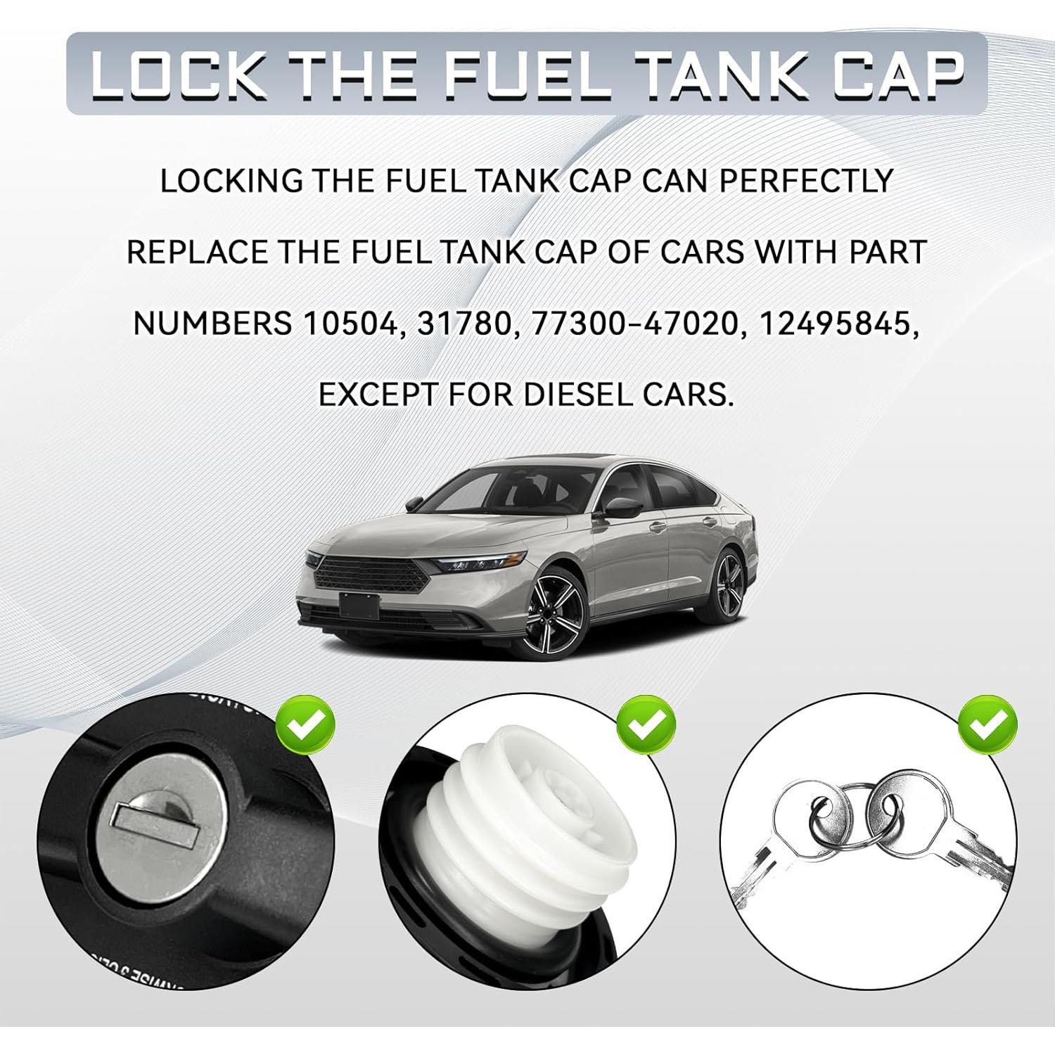 Tapa de Gas de Bloqueo KUQUTIDY para Toyota, Honda, Chevy