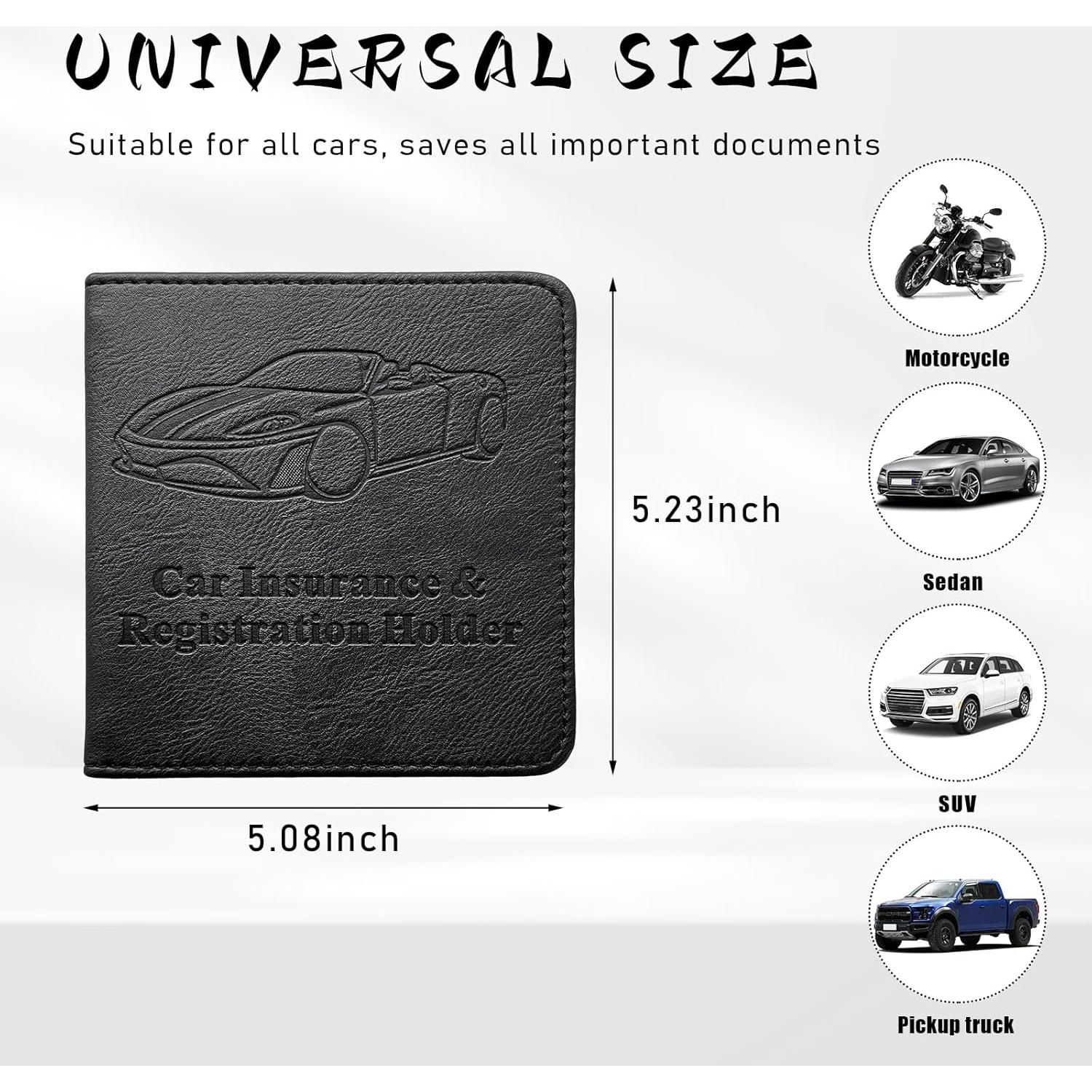 Porta Documentos Ziciner para Guantería Negro 13.2x12.9 cm