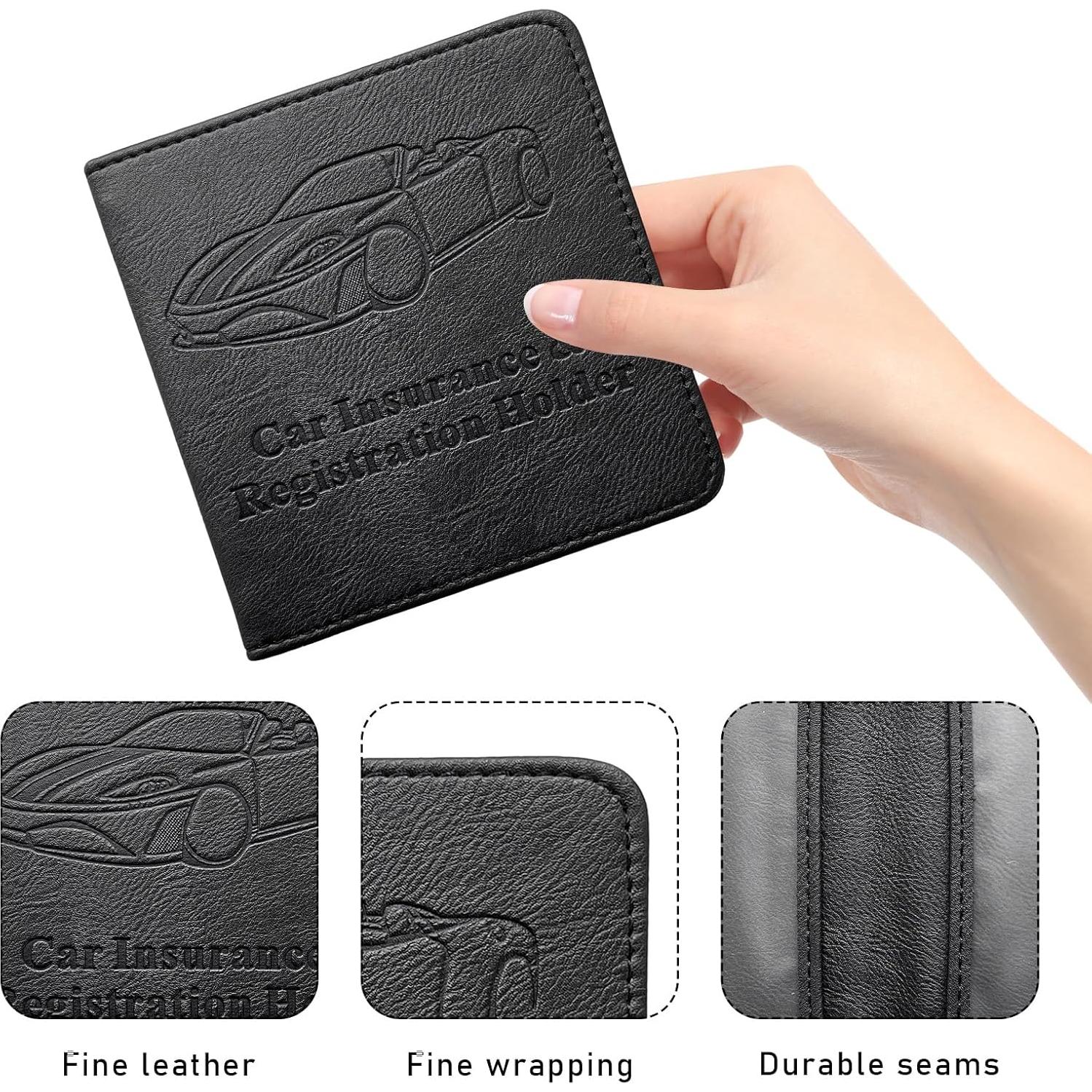 Porta Documentos Ziciner para Guantería Negro 13.2x12.9 cm