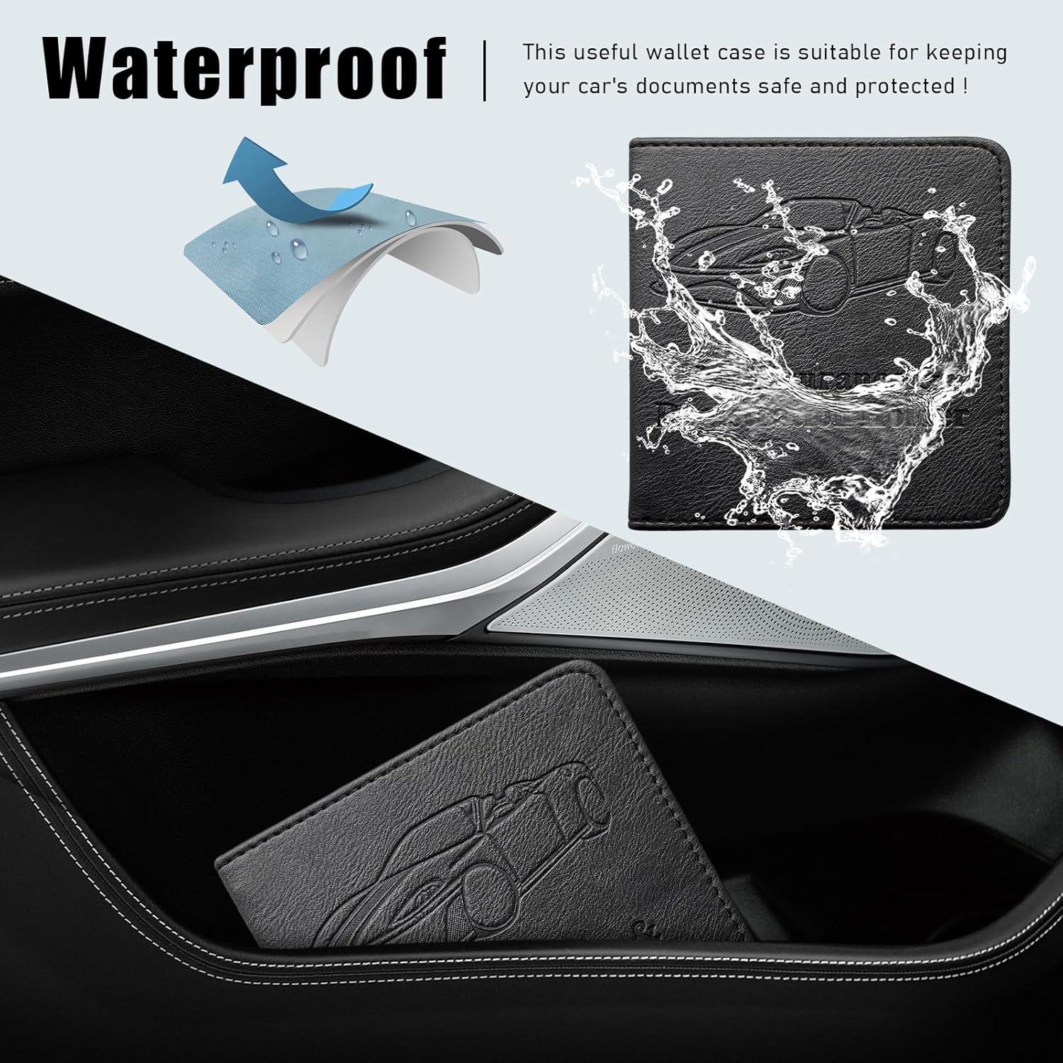 Porta Documentos Ziciner para Guantería Negro 13.2x12.9 cm