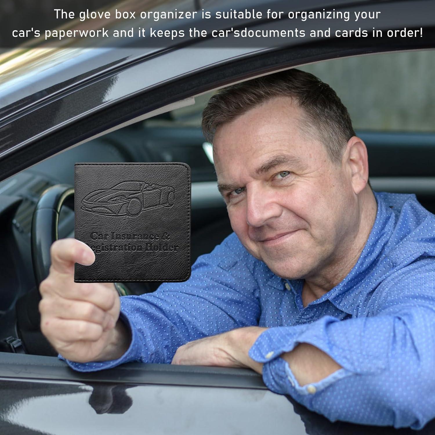 Porta Documentos Ziciner para Guantería Negro 13.2x12.9 cm