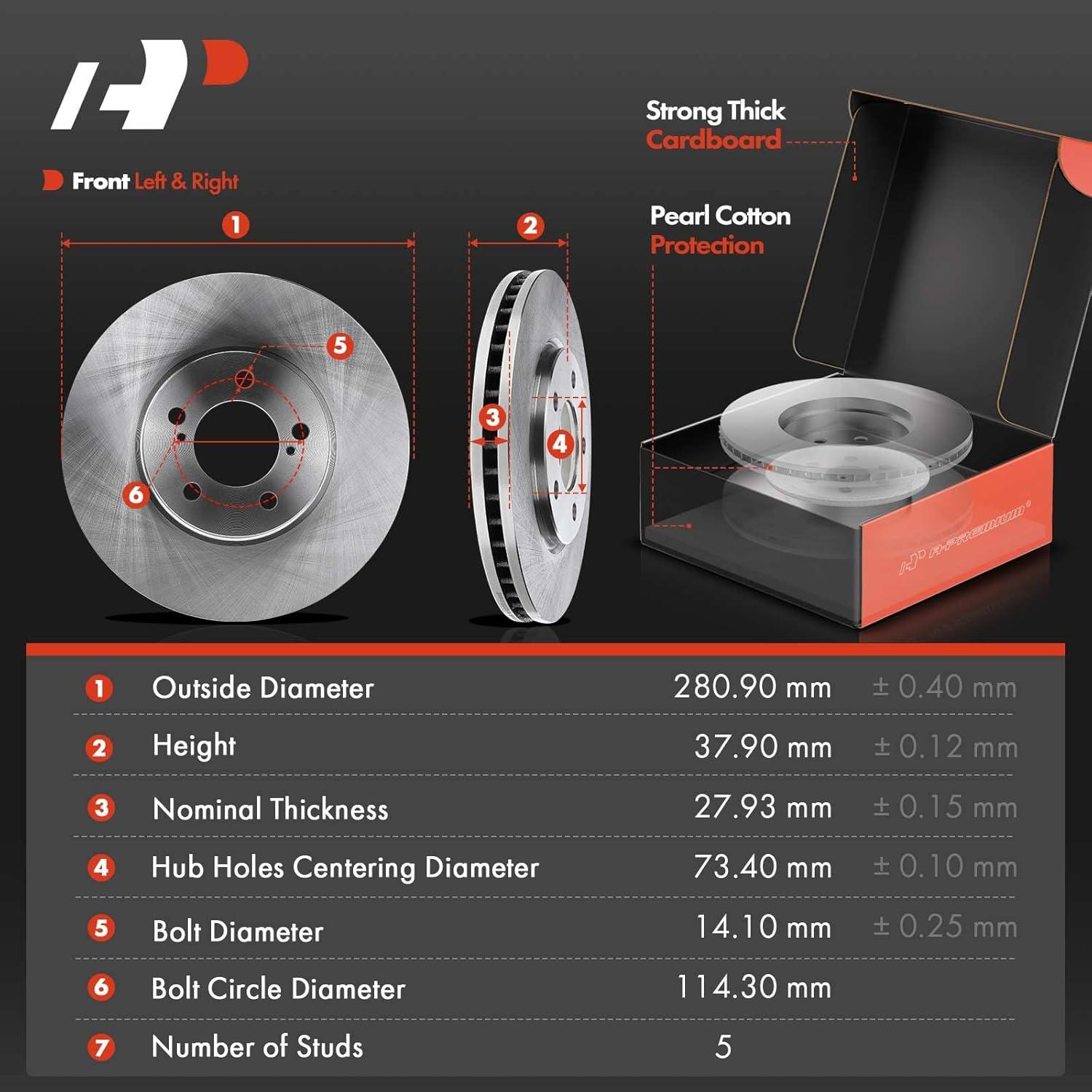 Discos de Freno Delanteros A-Premium + Pastillas Cerámicas