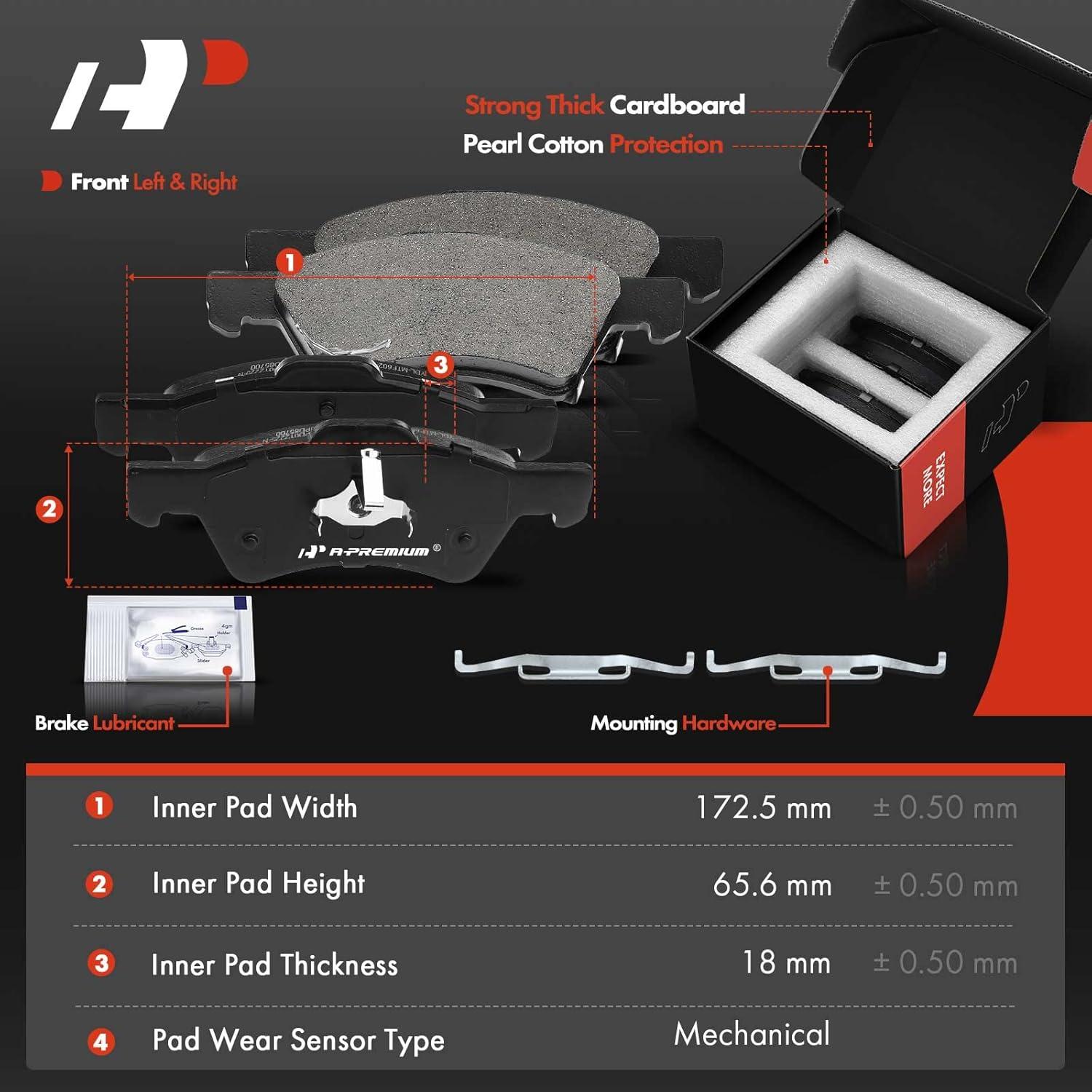 Discos de Freno Delanteros A-Premium + Pastillas Cerámicas