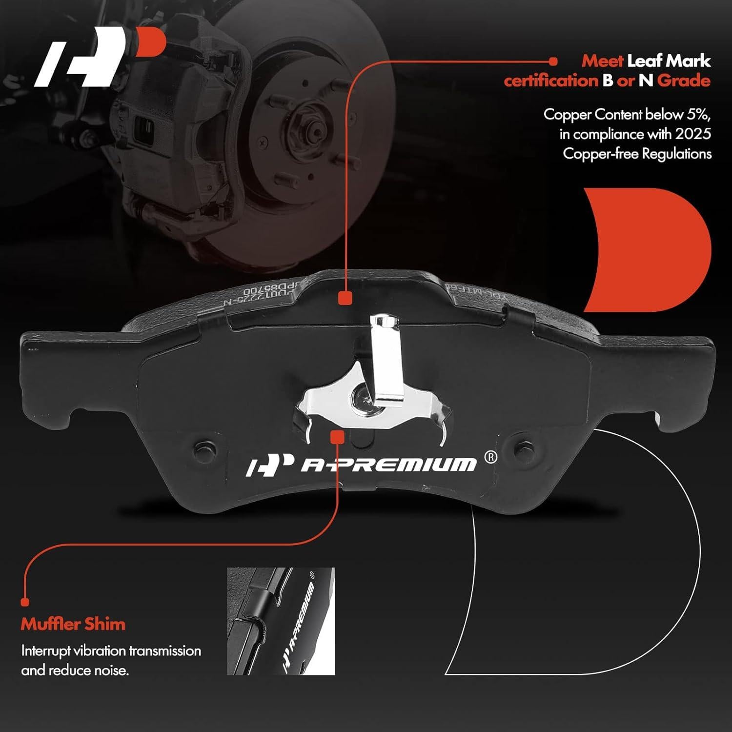 Discos de Freno Delanteros A-Premium + Pastillas Cerámicas