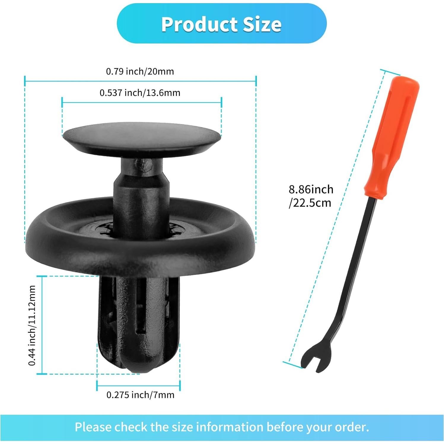 20 Clips de Retención para Toyota y Lexus - AOIT 90467-07201