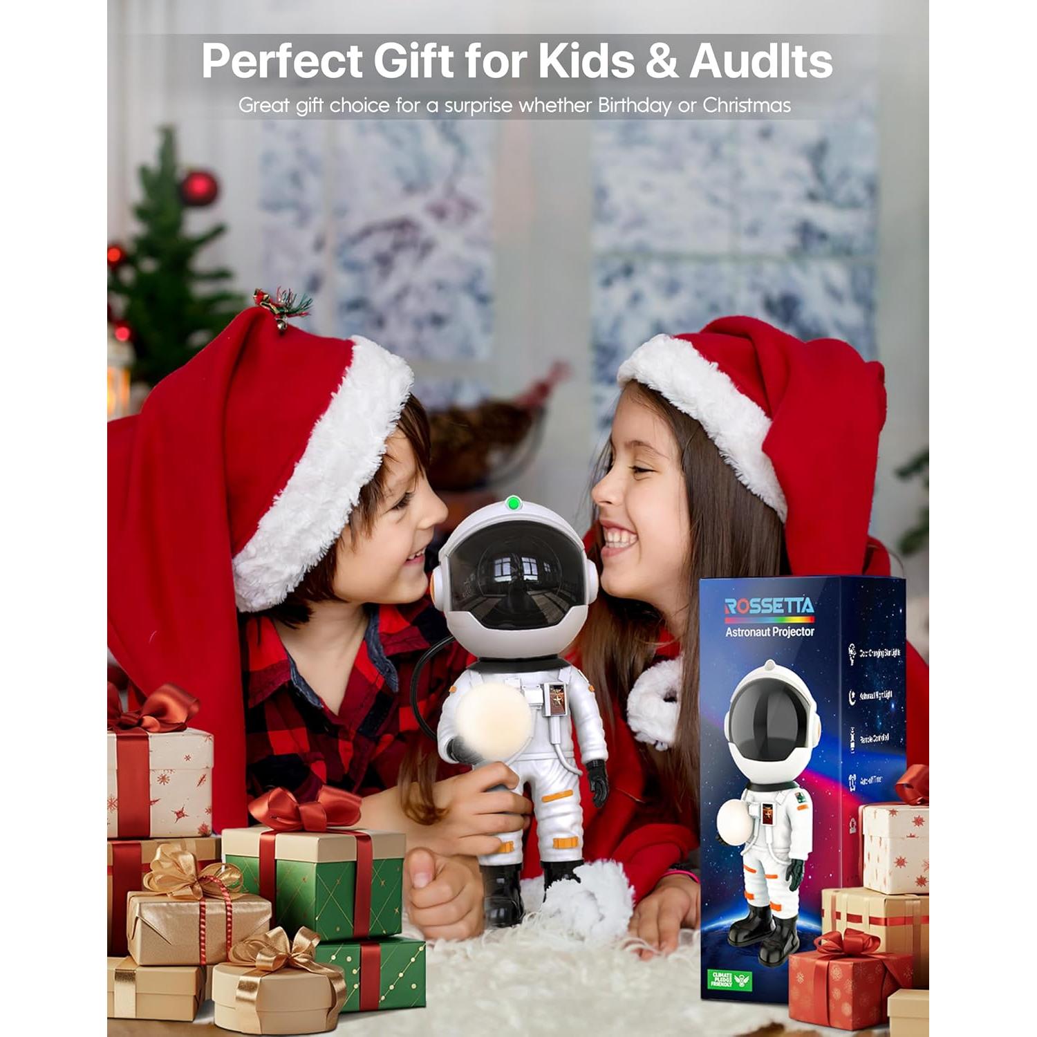 Proyector Galáctico Astronauta Rossetta Luz Nocturna Bluetooth
