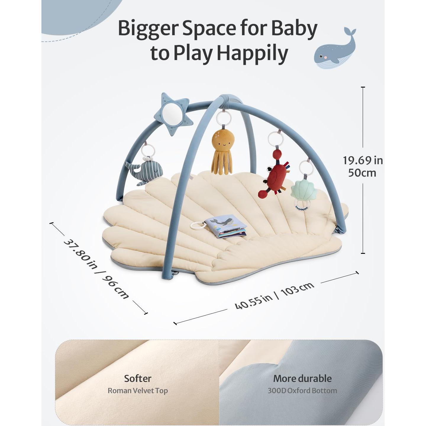 Alfombra de Juego para Bebés Blissful Diary Boho Oceánico 103x96 cm