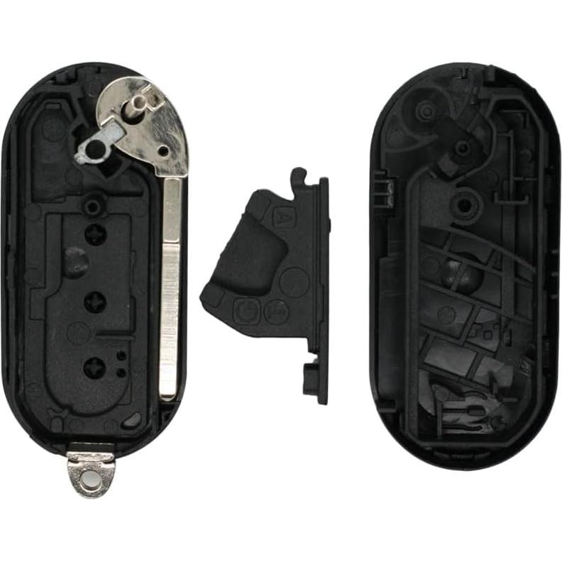Carcasa de llave SEGADEN para Fiat 500 3 botones plegable