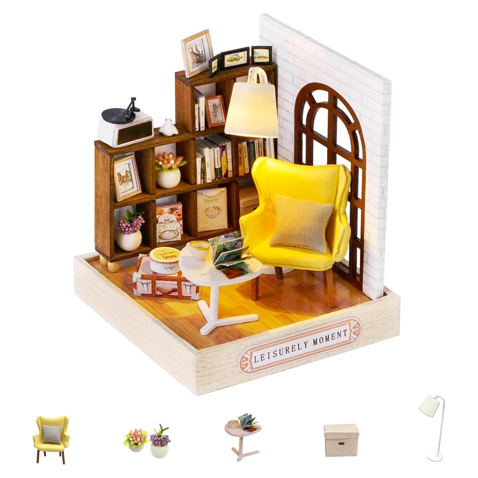 Casa de Muñecas Miniatura Kisoy QT-037 DIY con Muebles