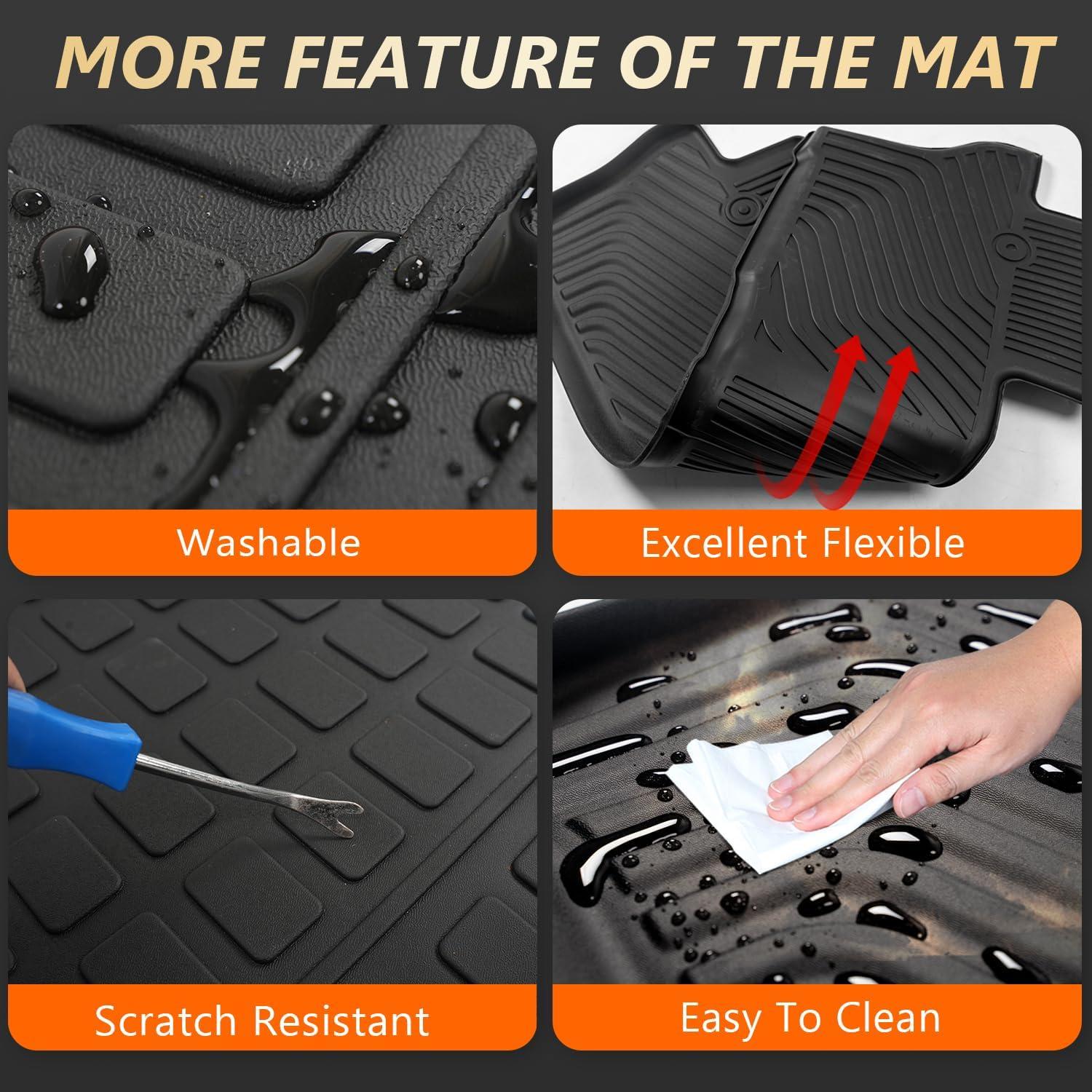 Tapetes de Piso Powoq para Honda Pilot 8 Asientos 2016-2022