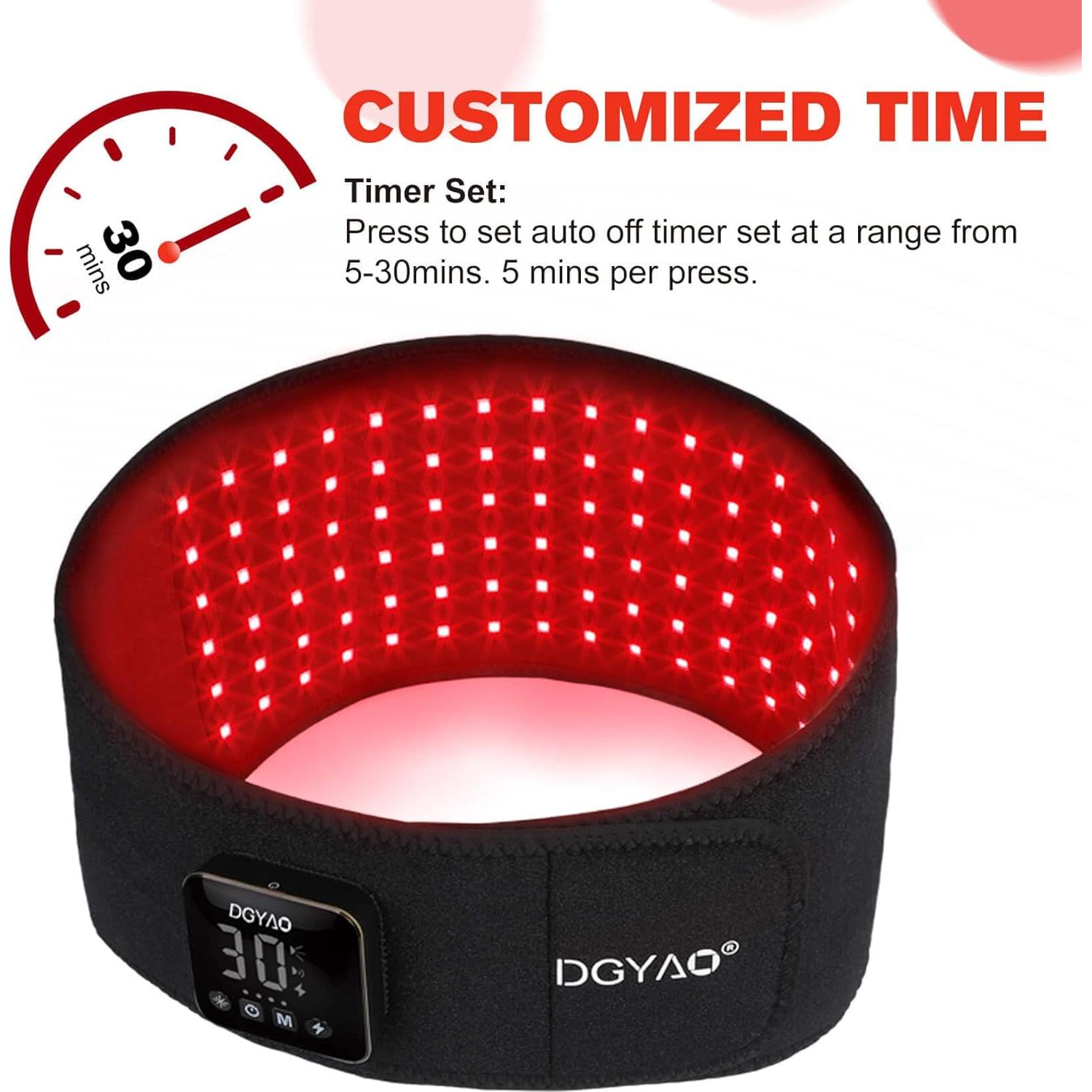 Cinturón Terapia Luz Roja DGYAO DM-WT-23 Inalámbrico
