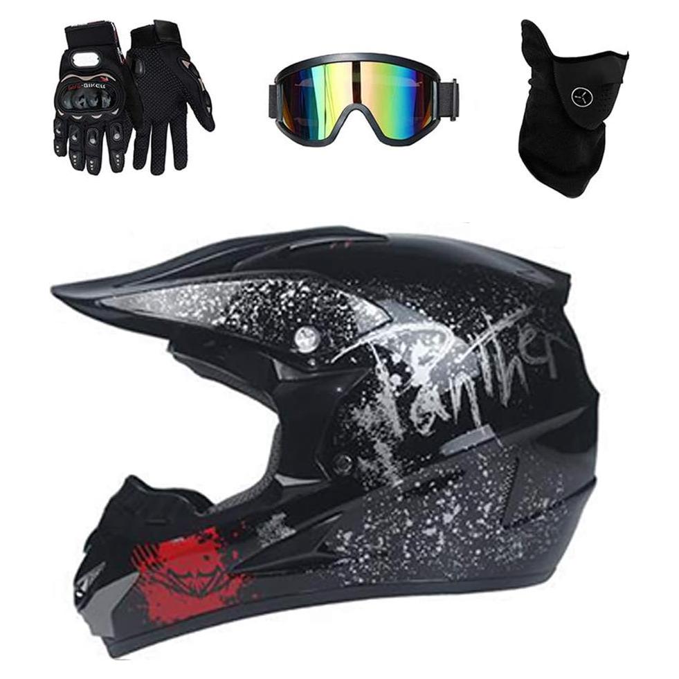 Casco de Motocross TRIPERSON Dirt Bike Negro Pequeño DOT