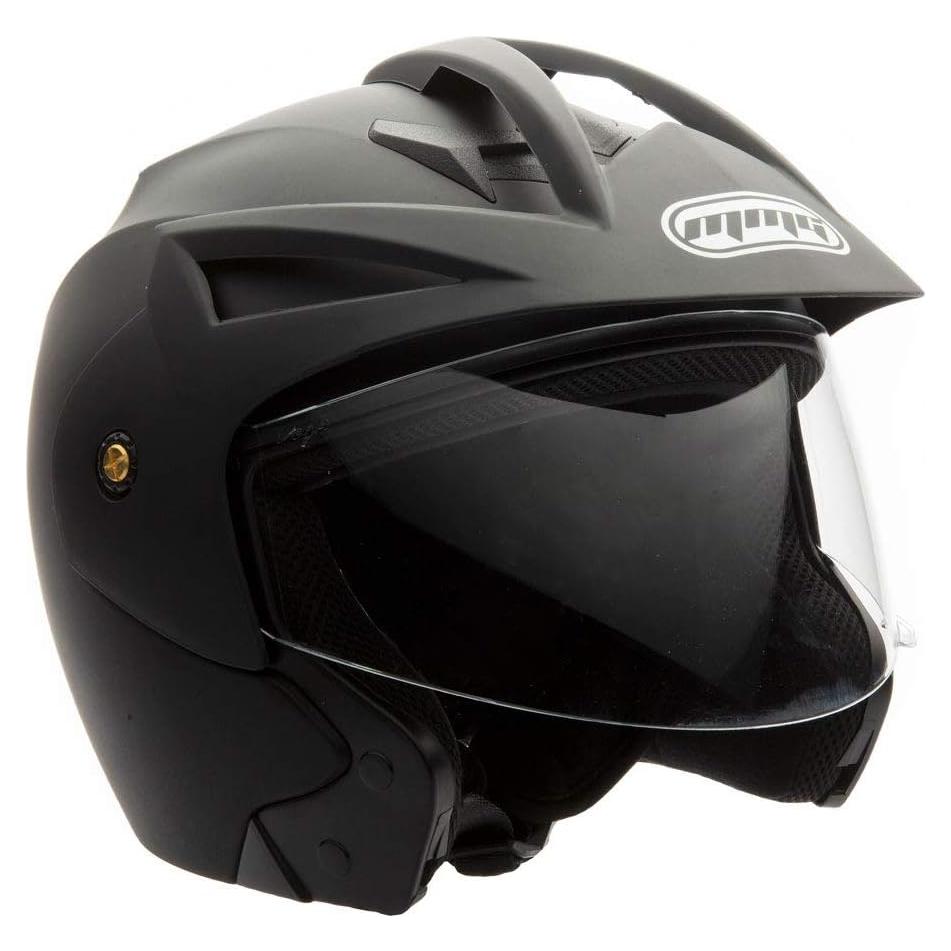 Casco Abierto MMG CRUX Mediano Negro Mate Aprobado DOT