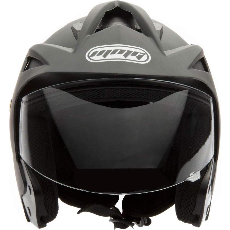 Casco Abierto MMG CRUX Mediano Negro Mate Aprobado DOT