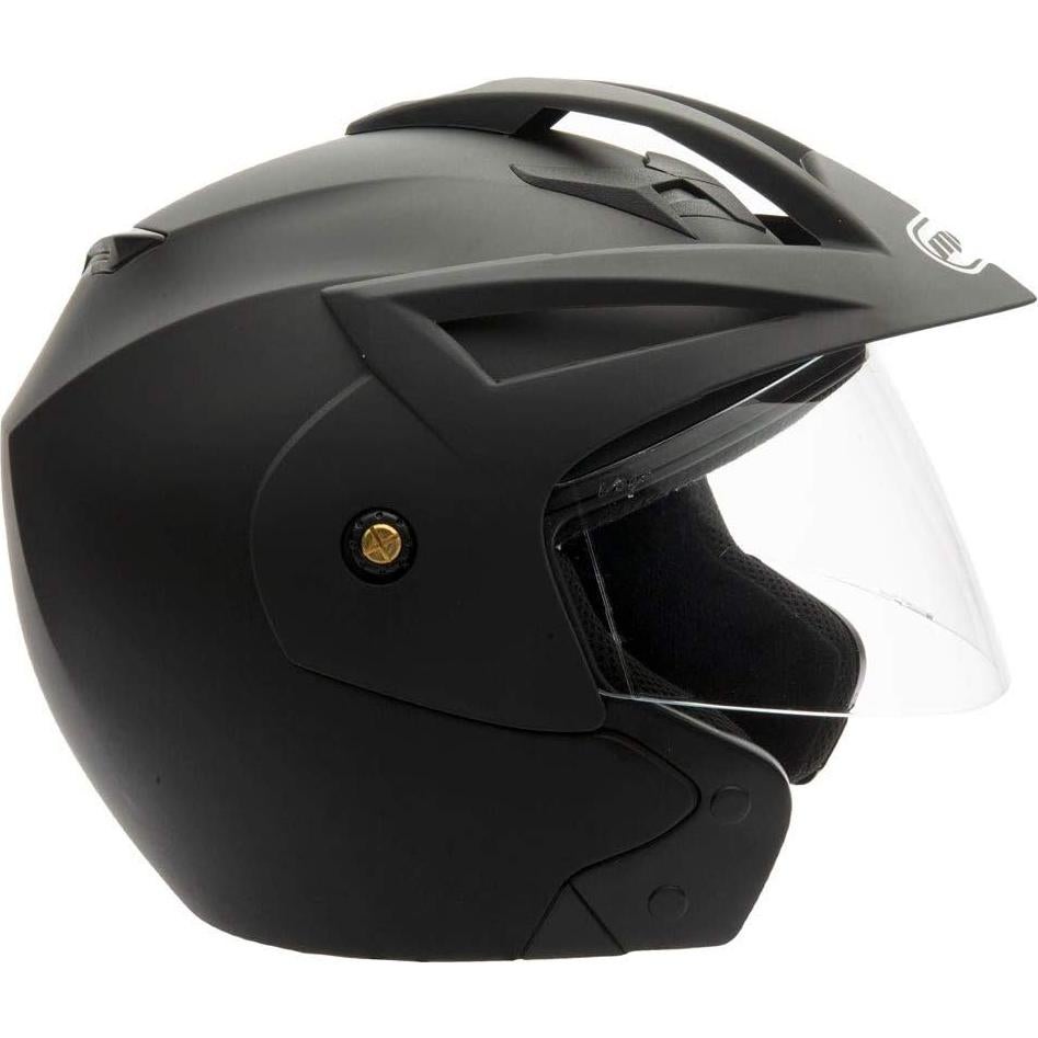 Casco Abierto MMG CRUX Mediano Negro Mate Aprobado DOT