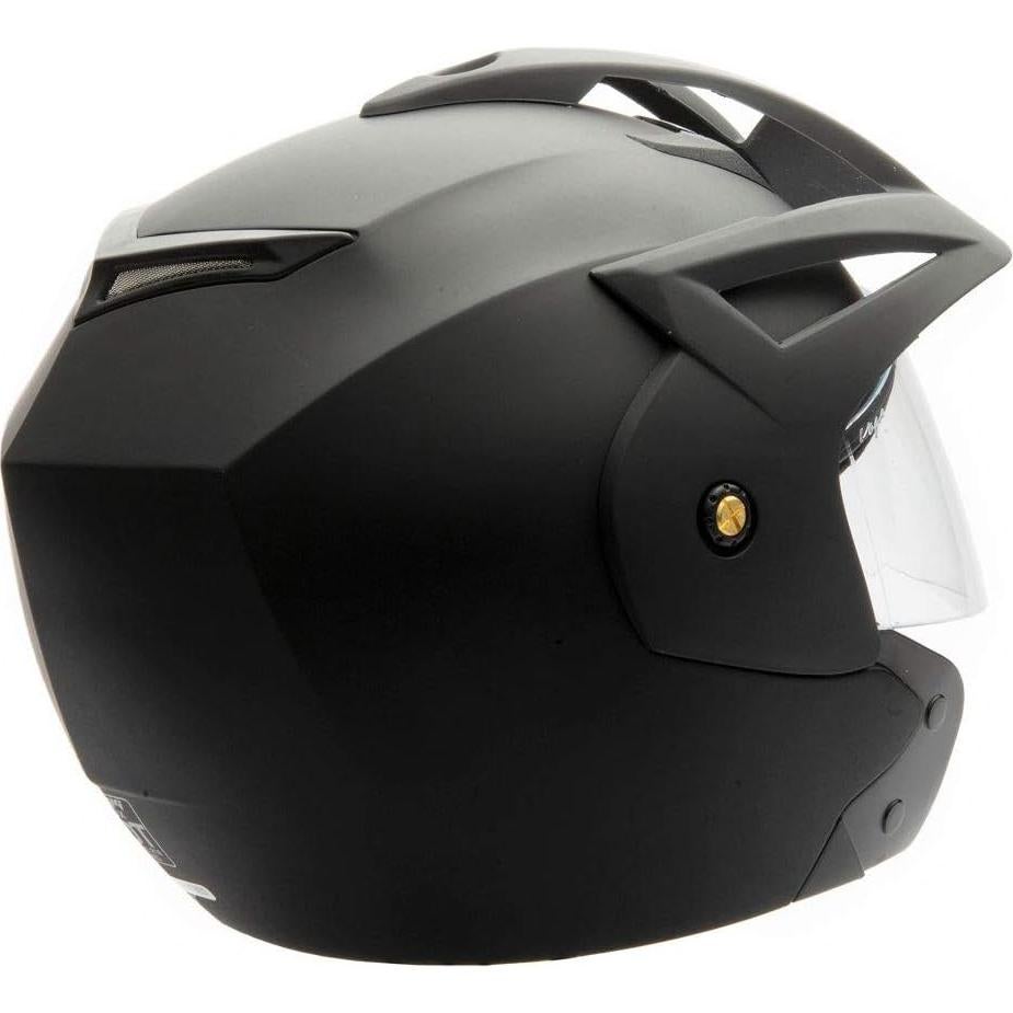 Casco Abierto MMG CRUX Mediano Negro Mate Aprobado DOT