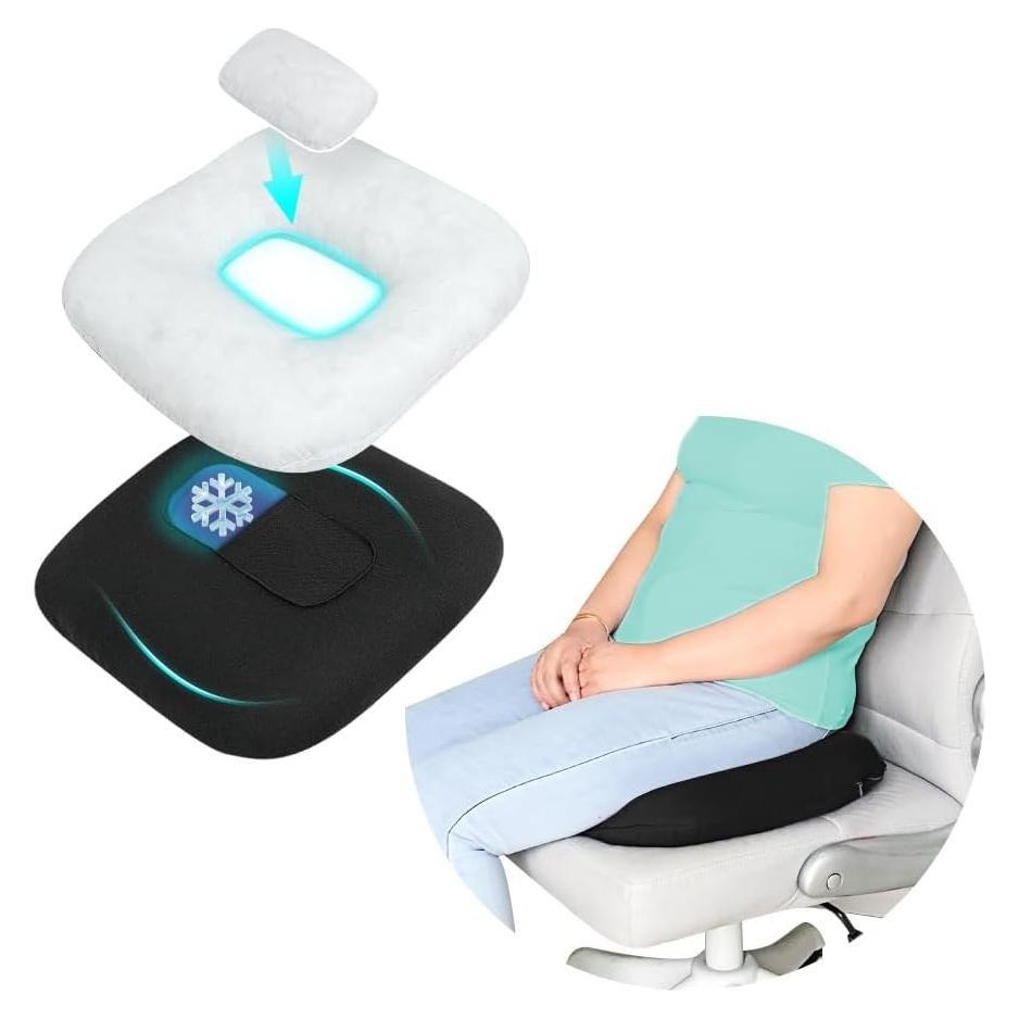 Cojín de Donut Postparto POWYS con Gel Frío 42.9x38.9 cm