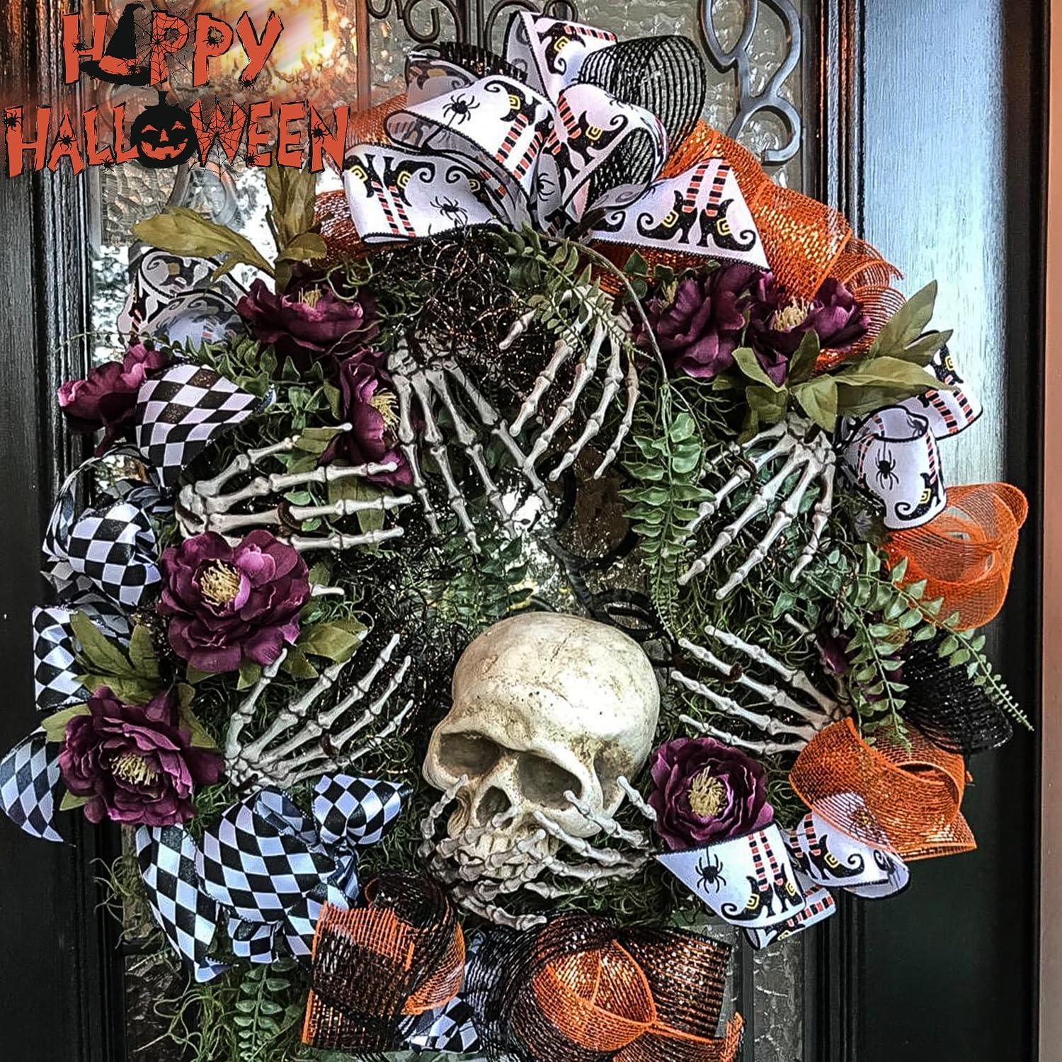 XONOR 10 Pares Manos Esqueléticas de Plástico Halloween 39.37cm