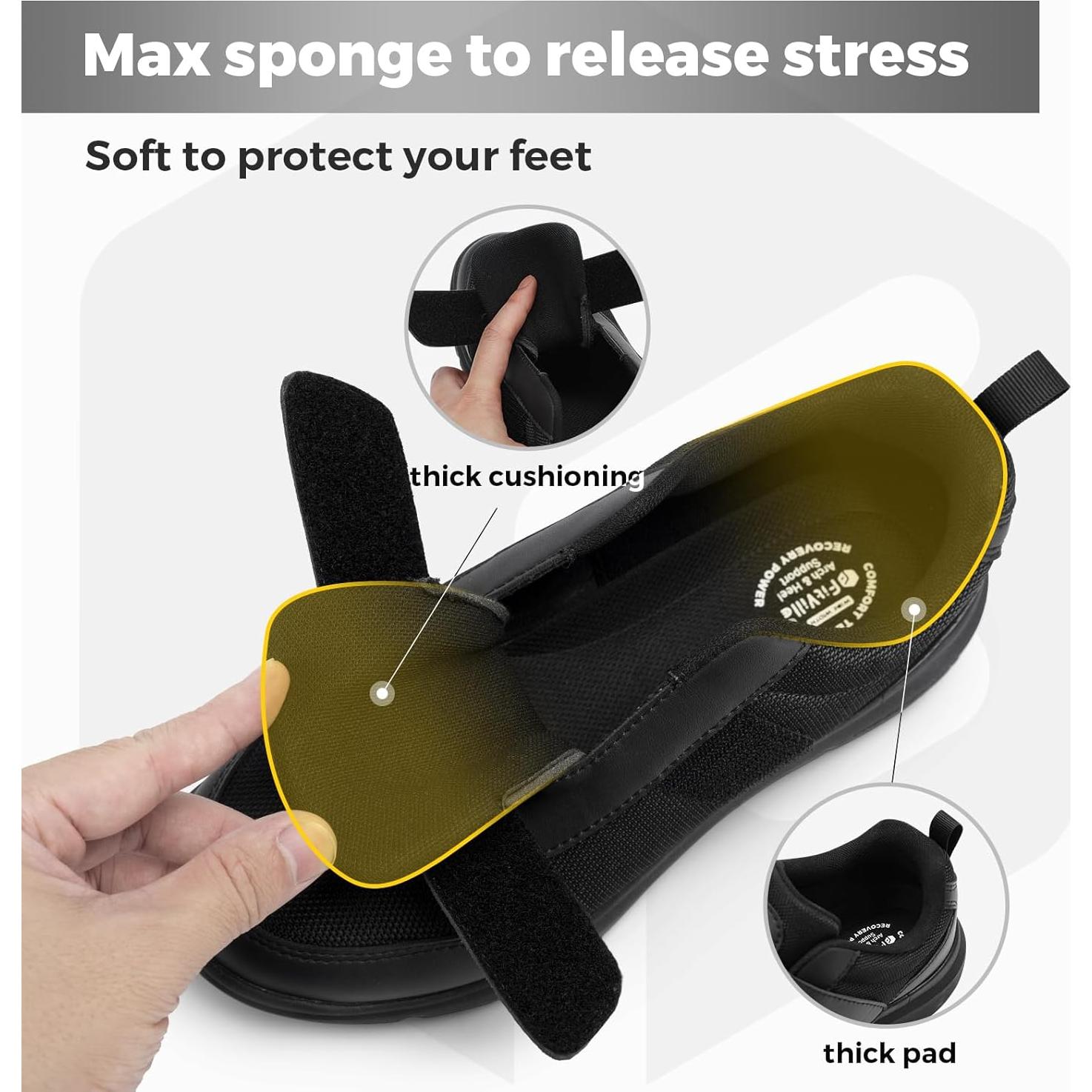 Zapatos Diabéticos FitVille V4 para Hombres Ancho Extra