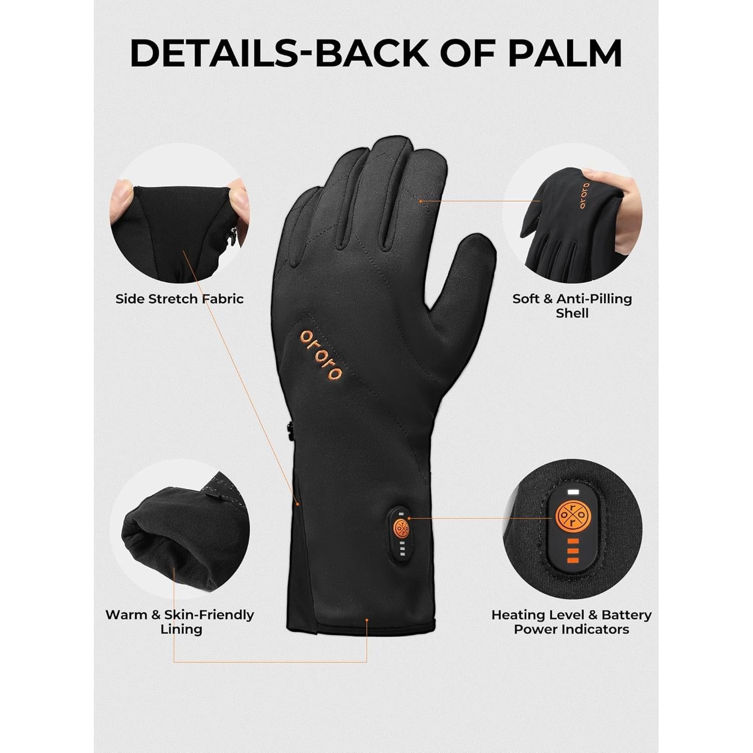 Guantes Calentados ORORO Unisex para Esquiar - Liner Livianos