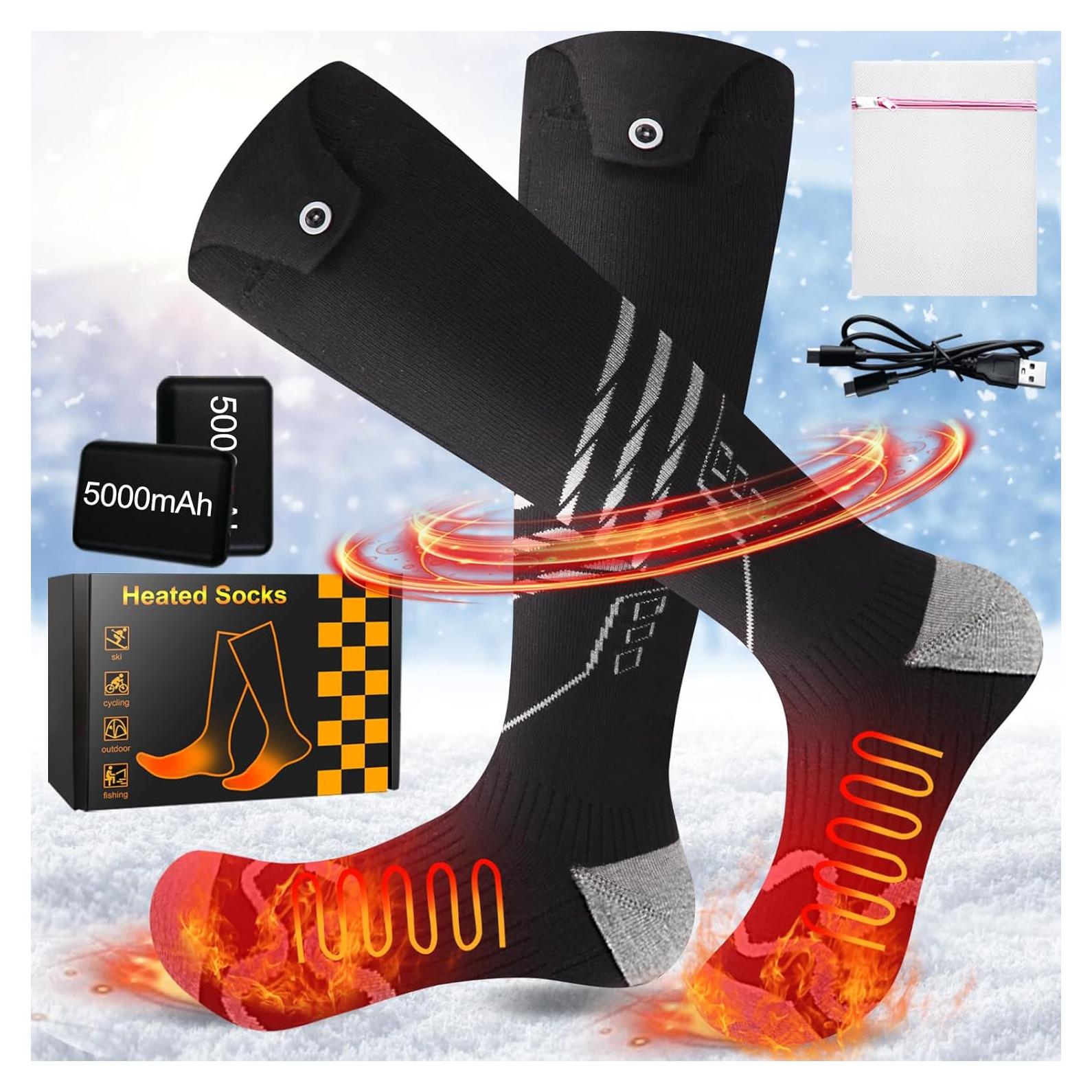 Calcetines Eléctricos Calentados MANAKASA SY01 5000mAh Unisex