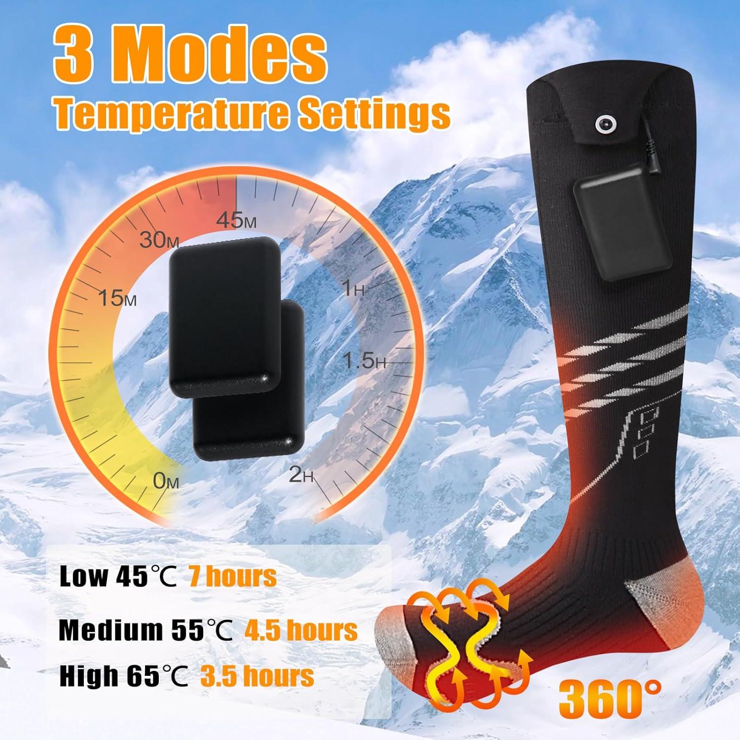 Calcetines Eléctricos Calentados MANAKASA SY01 5000mAh Unisex