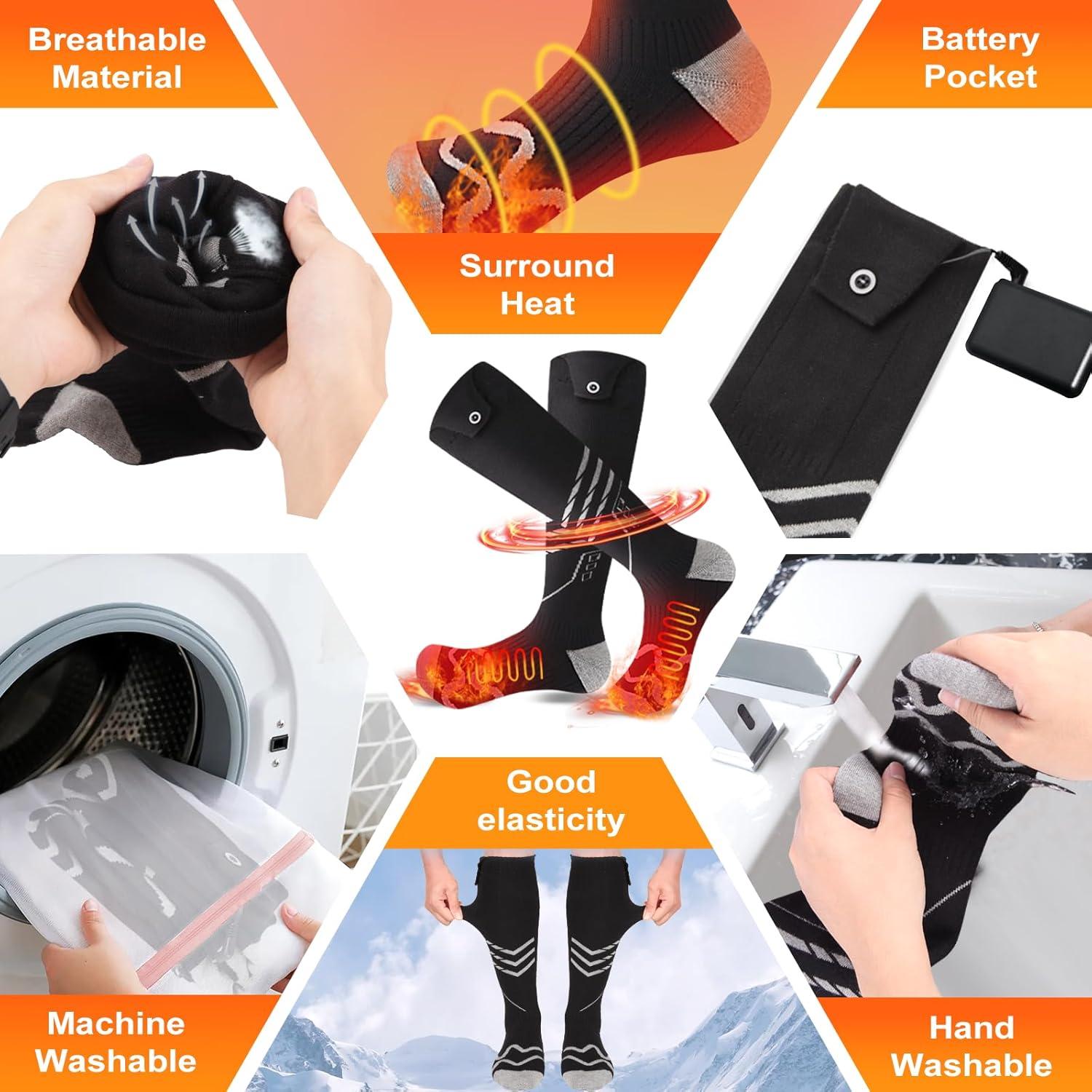 Calcetines Eléctricos Calentados MANAKASA SY01 5000mAh Unisex