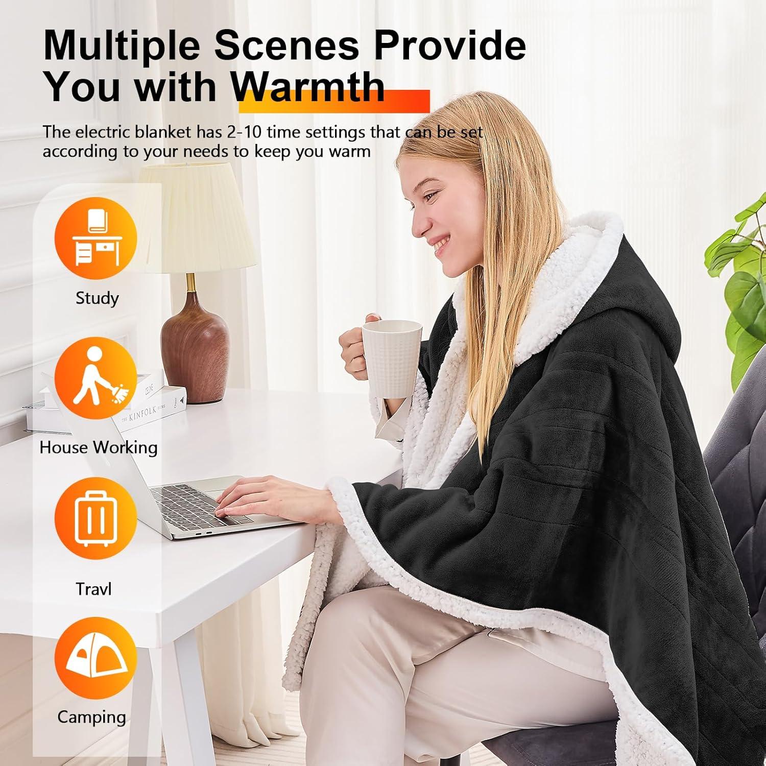 Manta Térmica Portátil Greenoak 127x152 cm Negra