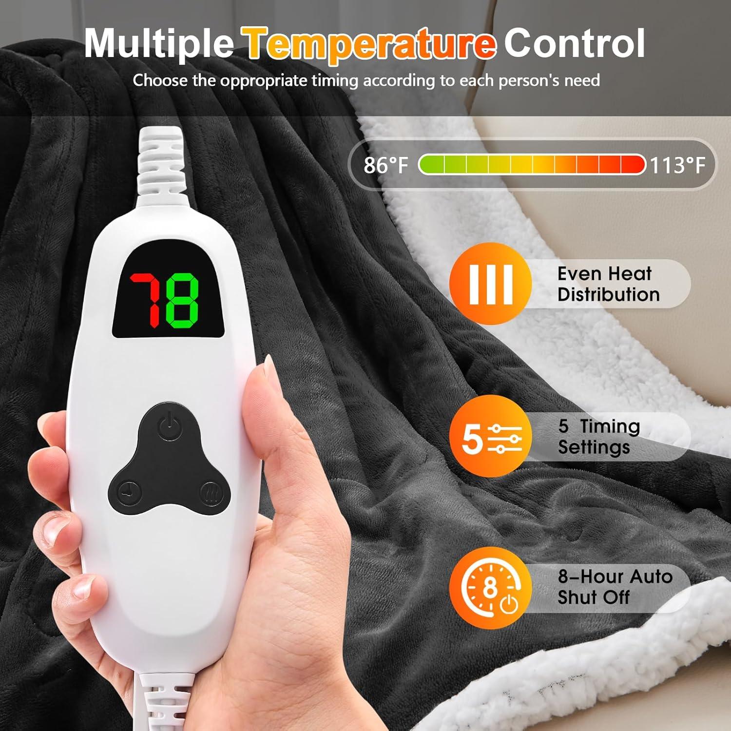 Manta Térmica Portátil Greenoak 127x152 cm Negra