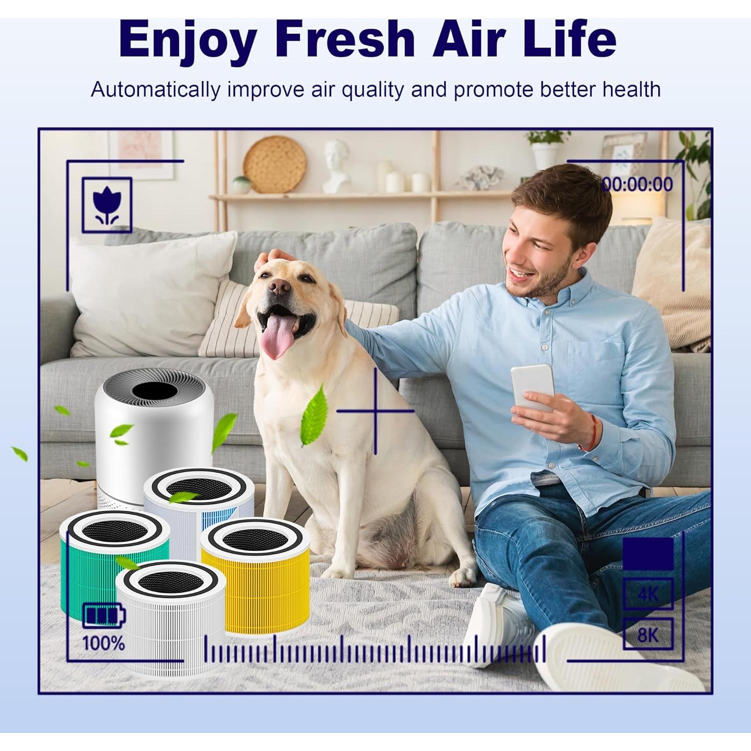 Filtro de Reemplazo PETOX para Purificador LEVOIT Core 300 - 2 Unidades